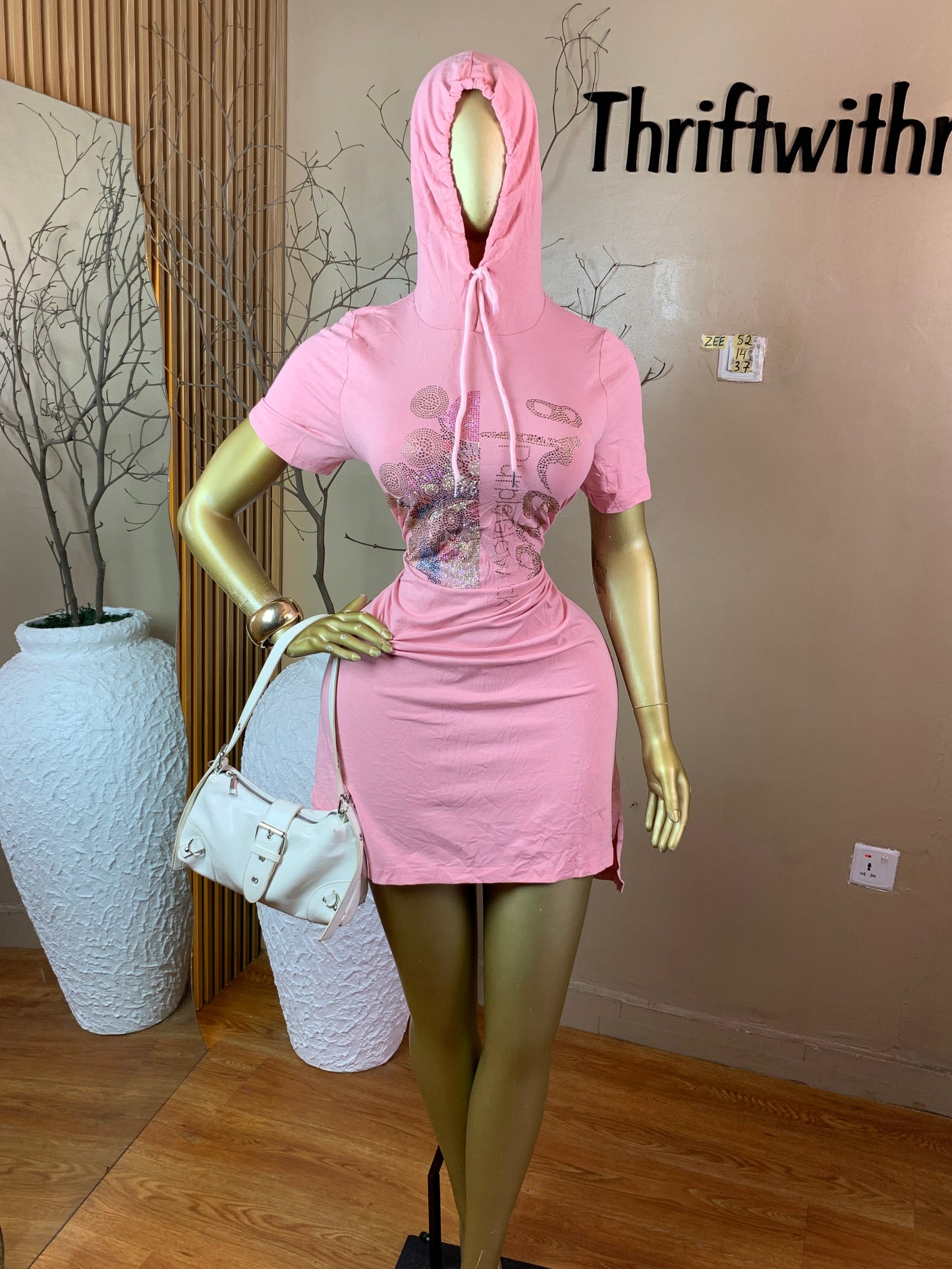 ZEE52 PINK DRESS SIZE14 Length37