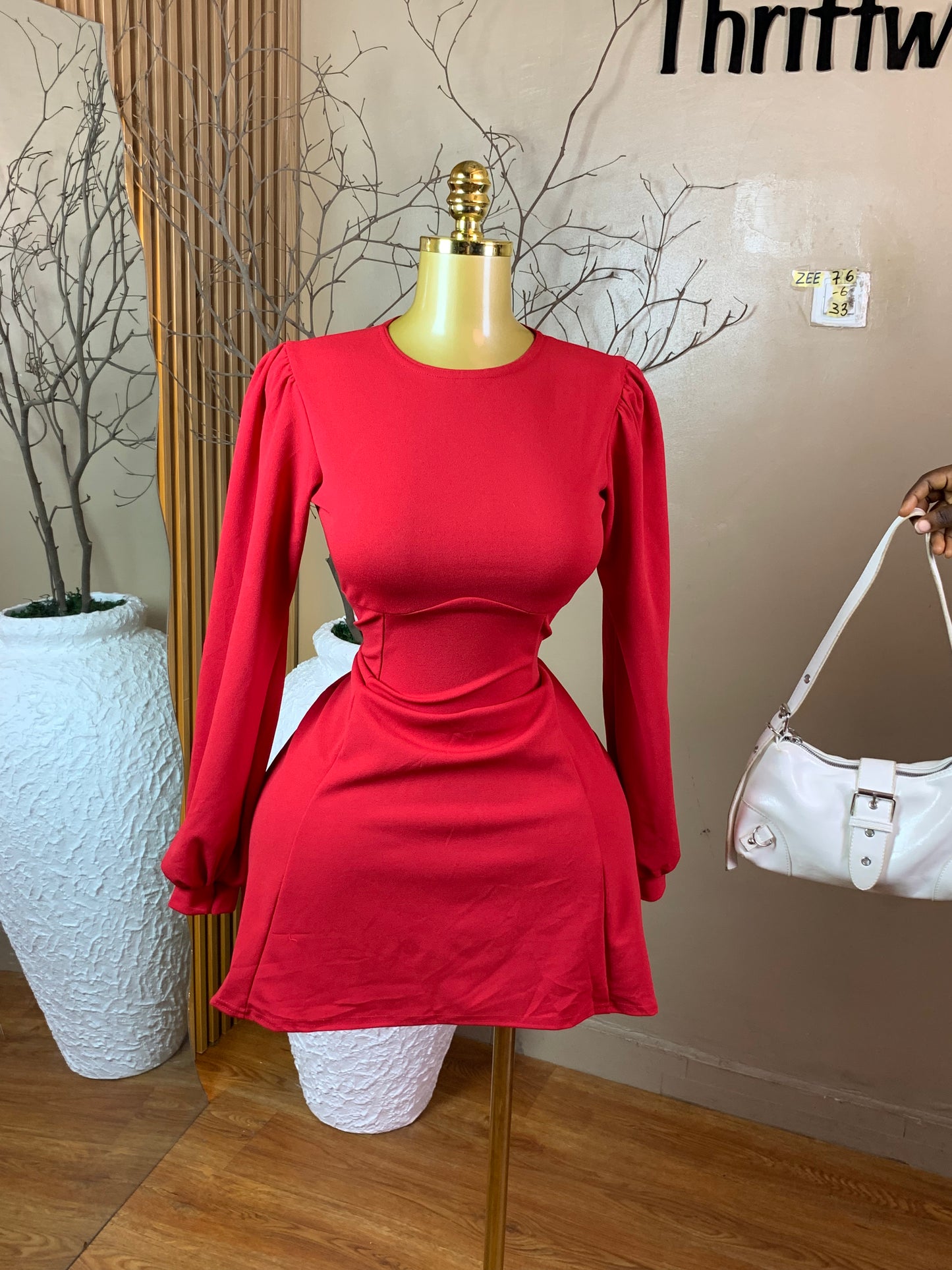 ZEE76 RED CORPORATE DRESS SIZE6 Length33