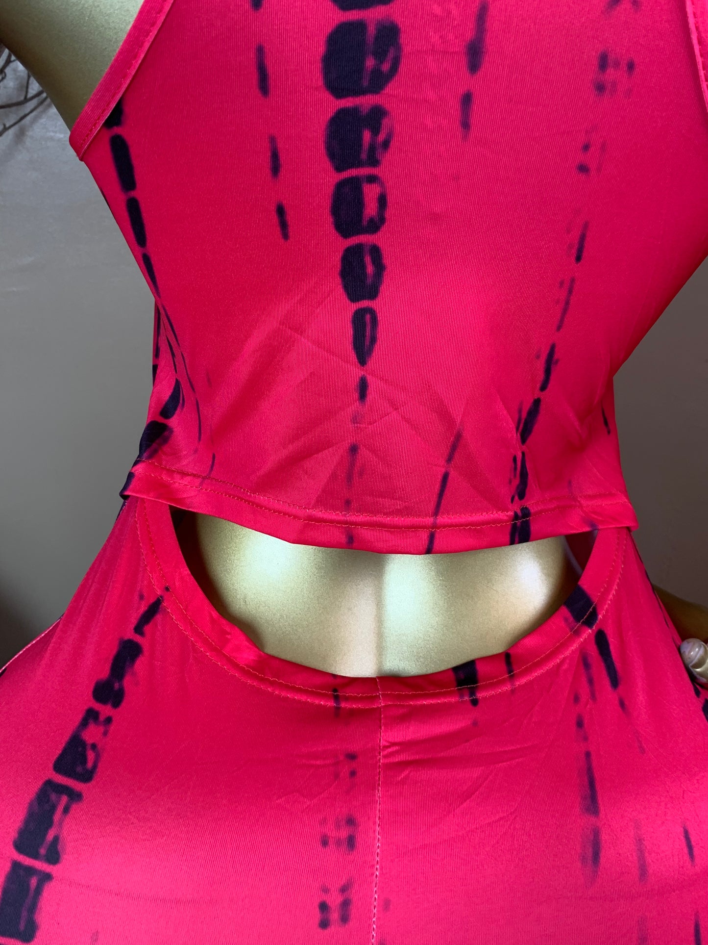 ZEE92 PINK&BLACK PARTY DRESS SIZE10 Length57