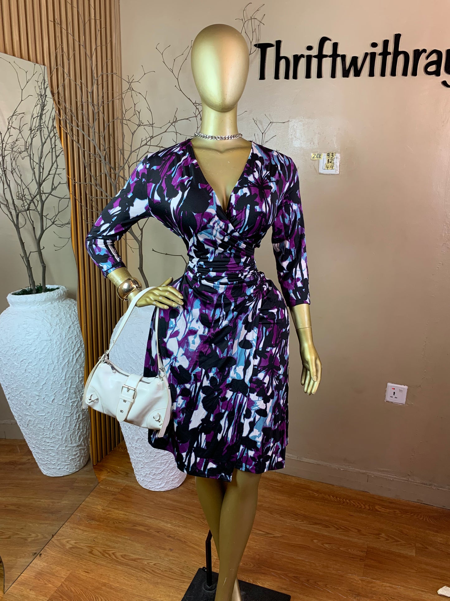ZEE93 PURPLE DRESS SIZE12 Length44
