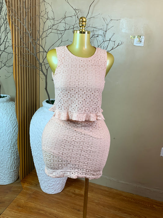 ZEE158 PEACH DRESS SIZE8