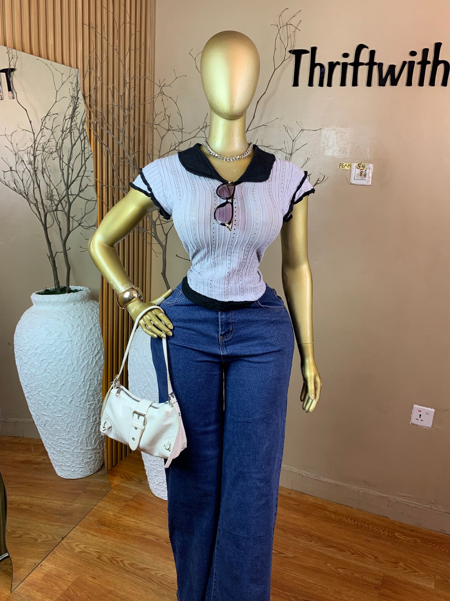 PEAK54 LIGHT BLUE TOP SIZE8