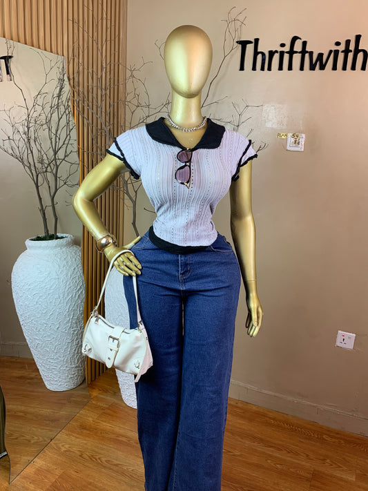 PEAK54 LIGHT BLUE TOP SIZE8