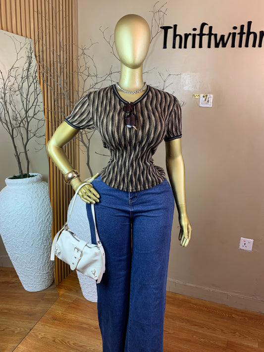 PEAK69 ARMY GREEN TOP SIZE8
