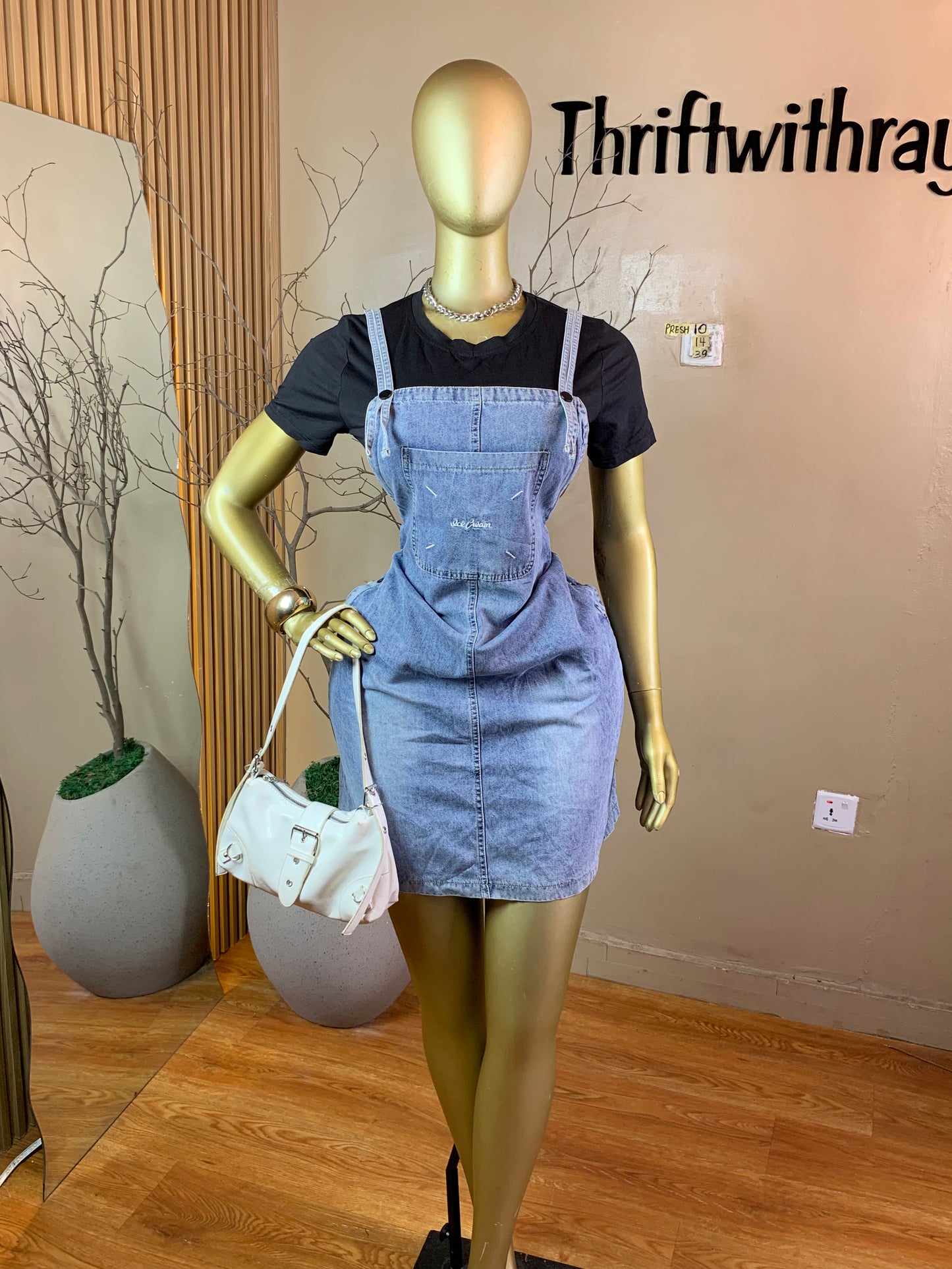 PRESH10 DENIM DRESS SIZE14 Length39