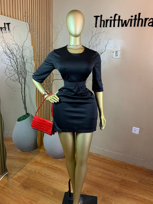 DAVE76 BLACK CORPORATE DRESS SIZE10 Length34