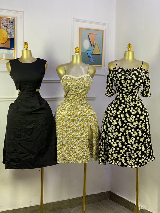 SIZE8 FOR ALL 15Q2 black dress and polka dot