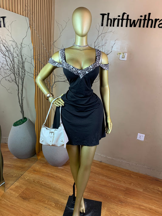 SIZE16 DREY13 WHITE&BLACK DRESS Length40