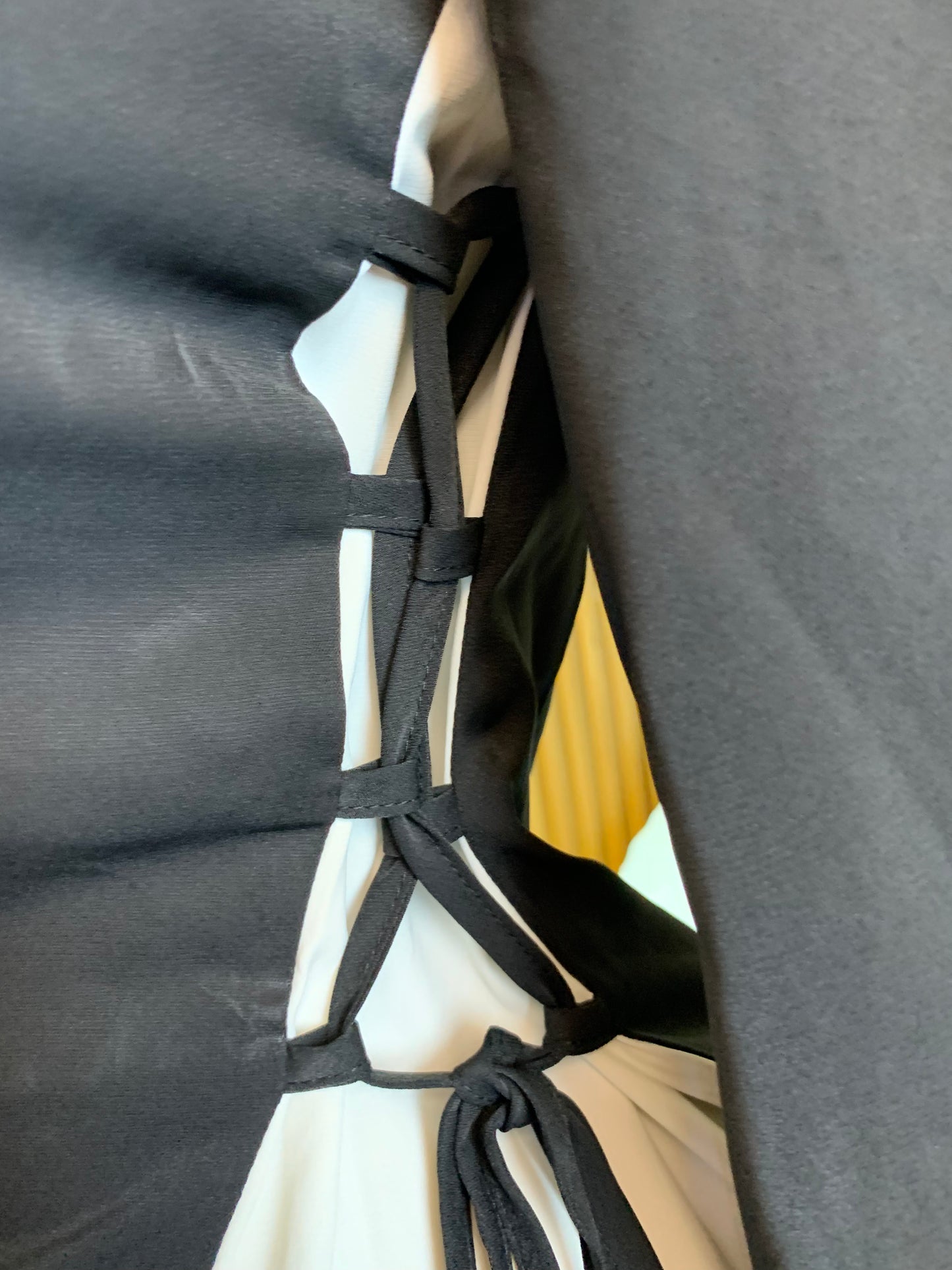 SIZE12 DRAY69 WHITE&BLACK JACKET Length56(Little stain)