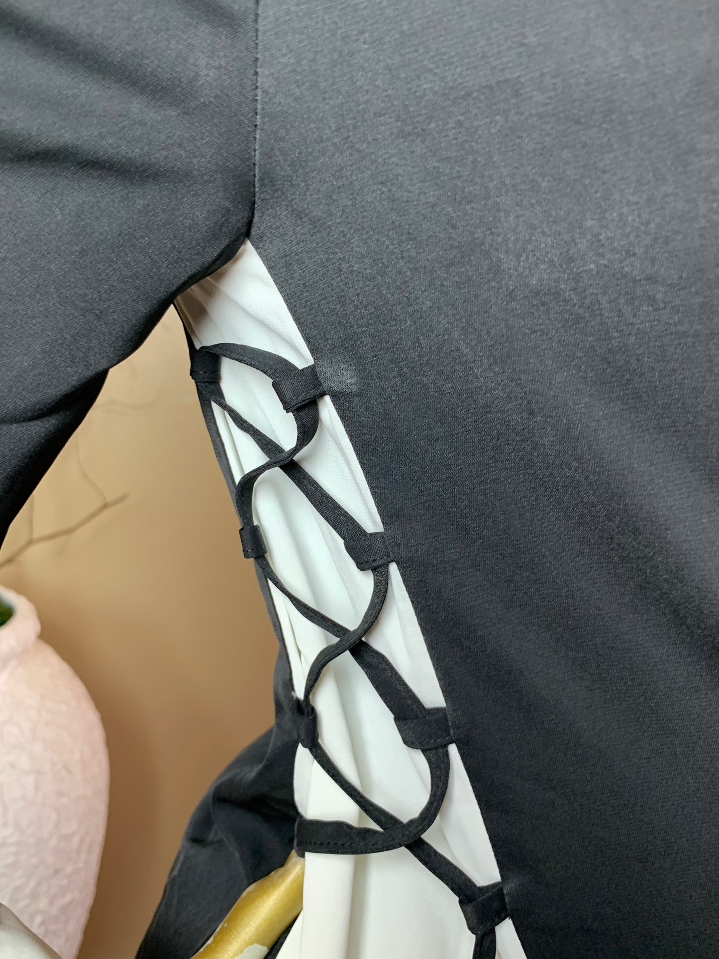 SIZE12 DRAY69 WHITE&BLACK JACKET Length56(Little stain)