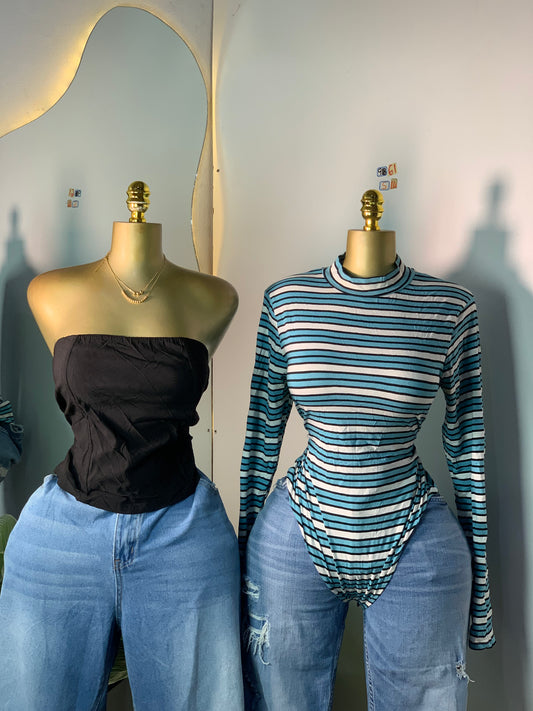 SIZE14 9B61B (Blue and White Stripes)