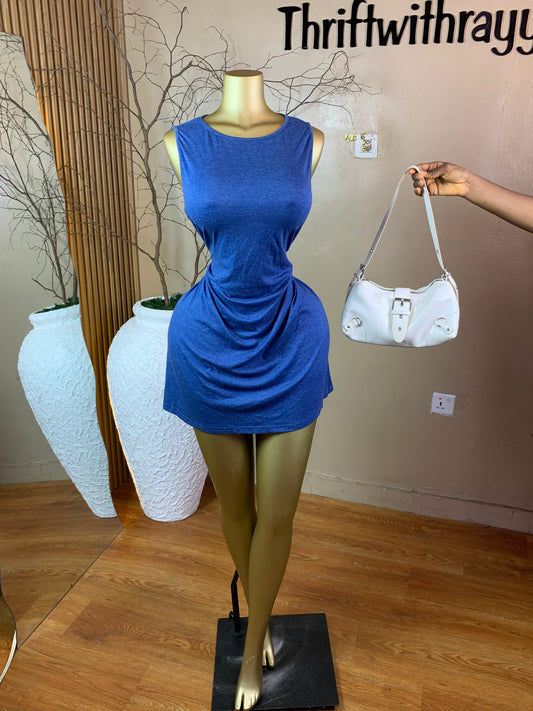 SIZE20 ALO6 BLUE DRESS Length36