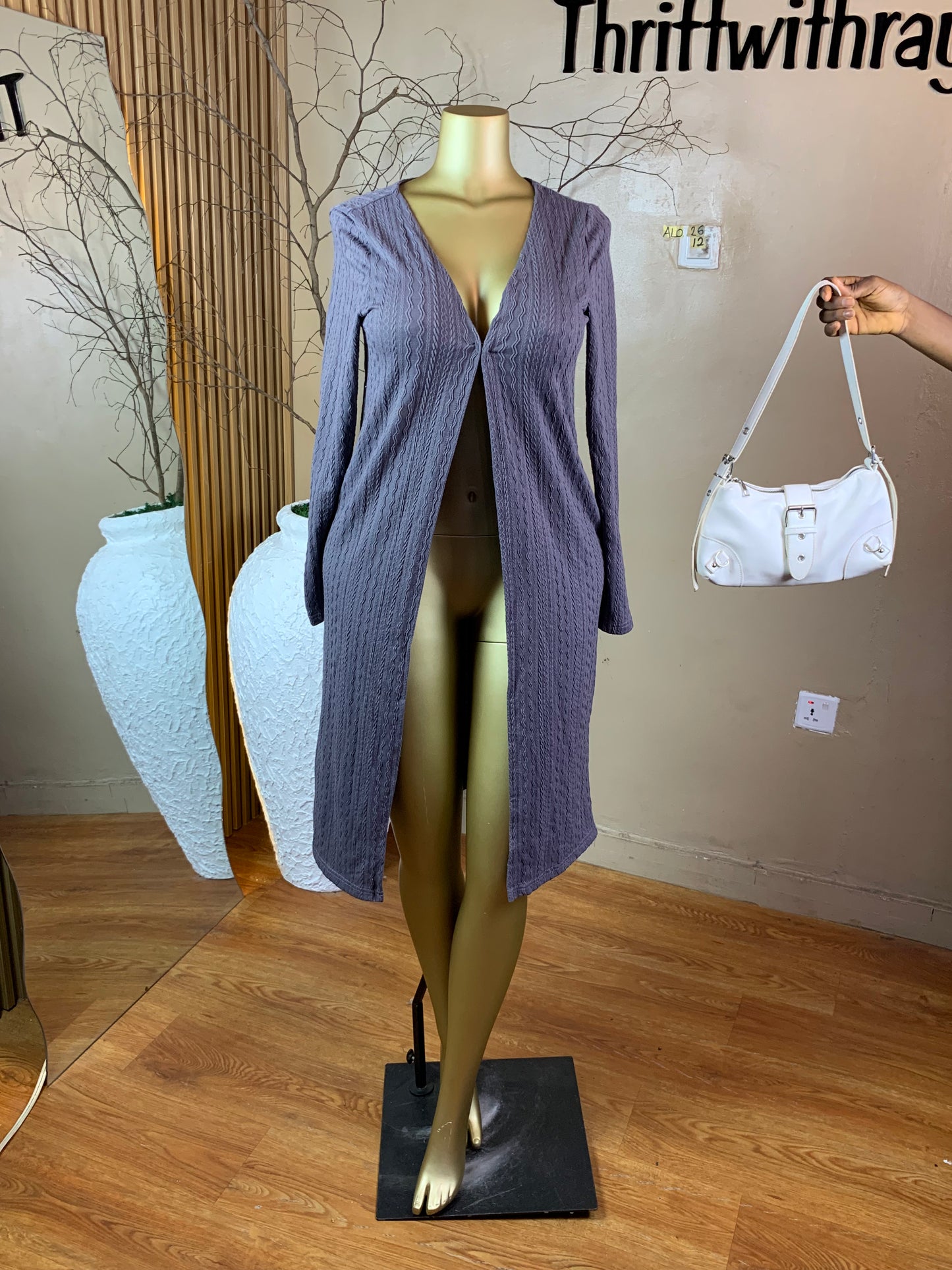 SIZE12 ALO26 GREY KIMONO
