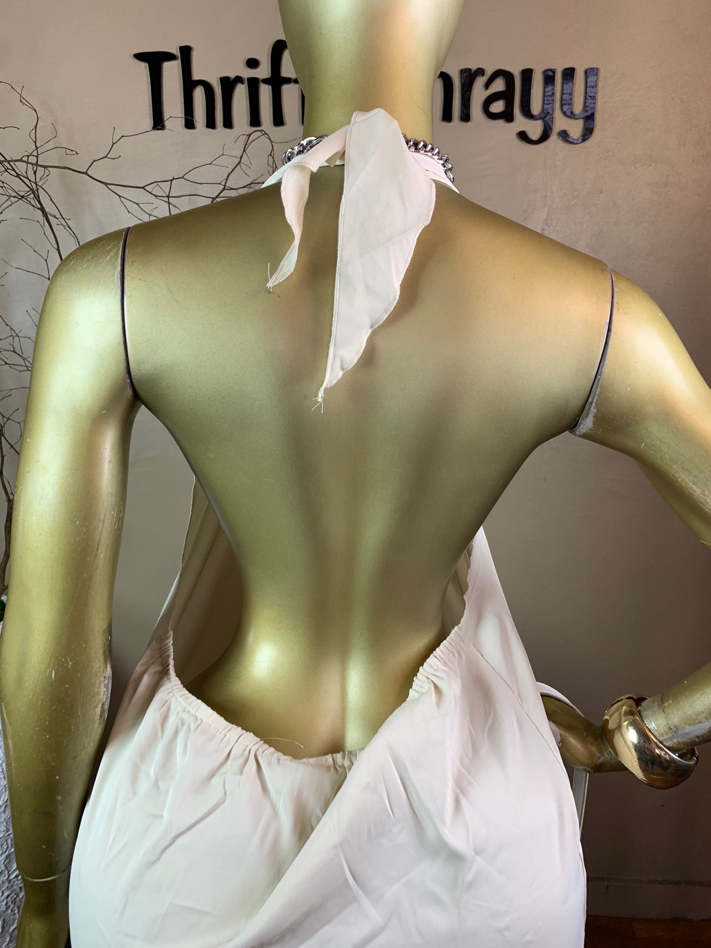 SIZE10 ALO72 CREAM DRESS Length57