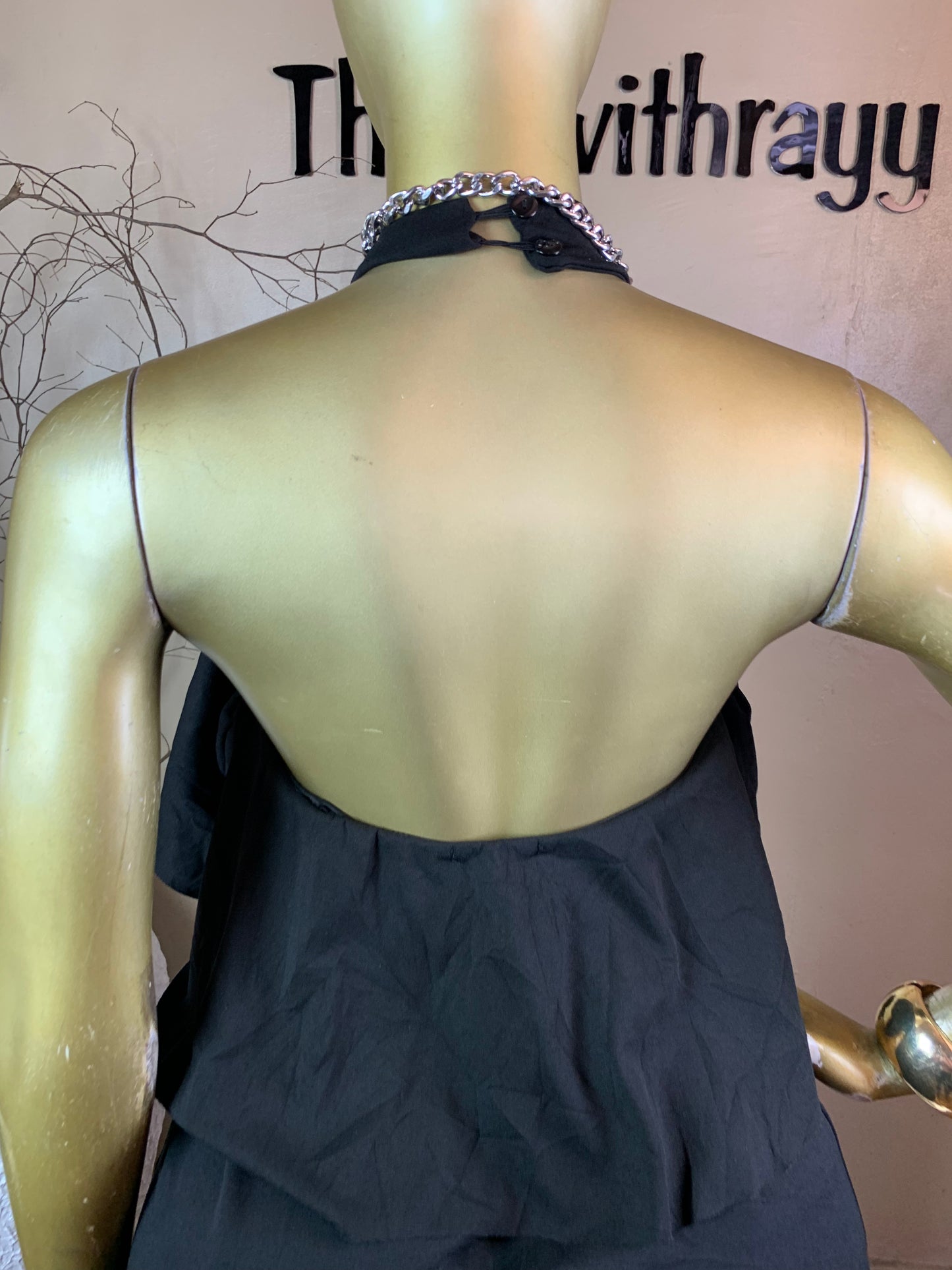 SIZE12 ALO78 BLACK DRESS Length37