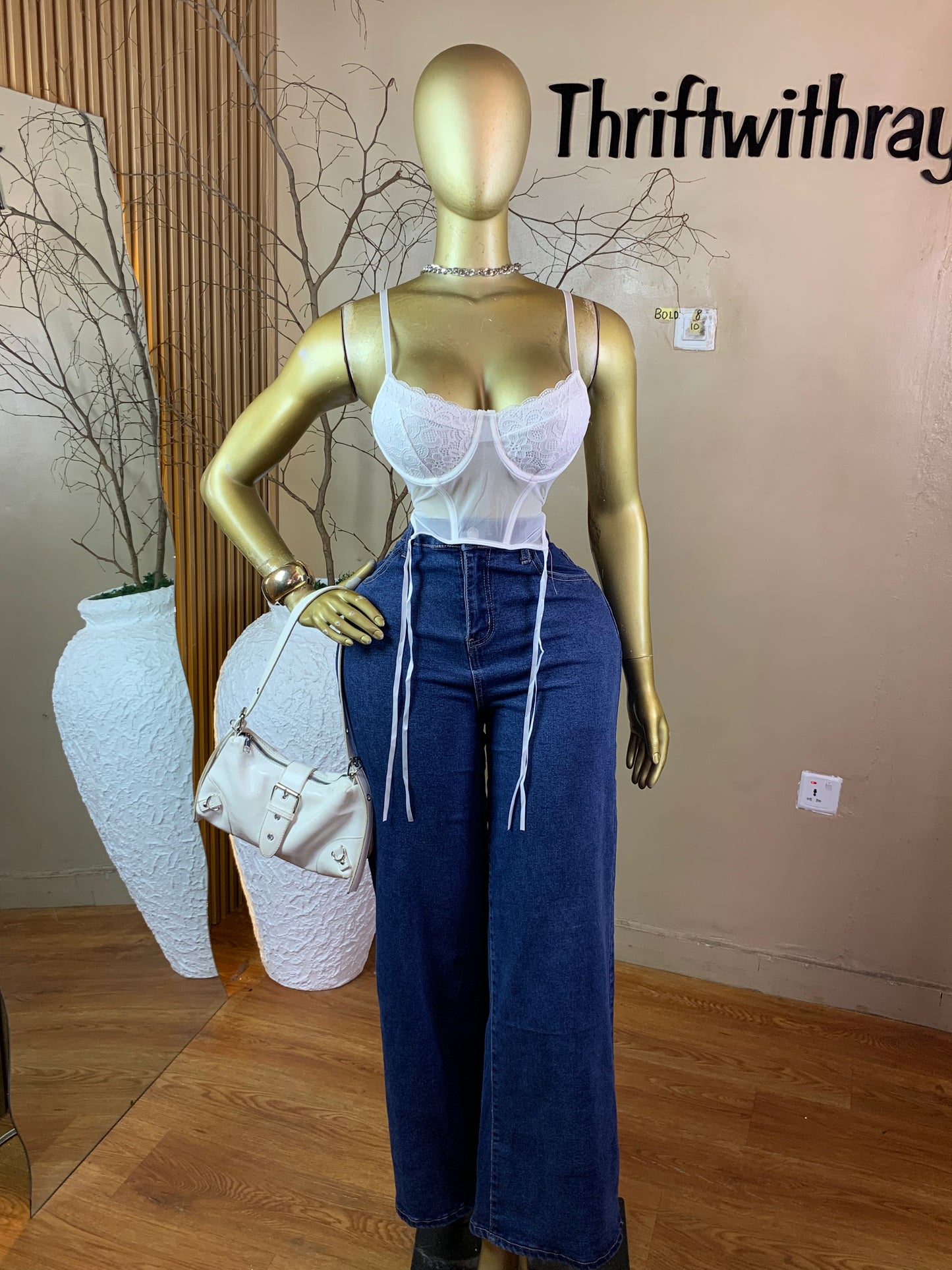 SIZE10 BOLD8 WHITE CORSET(Little stain)