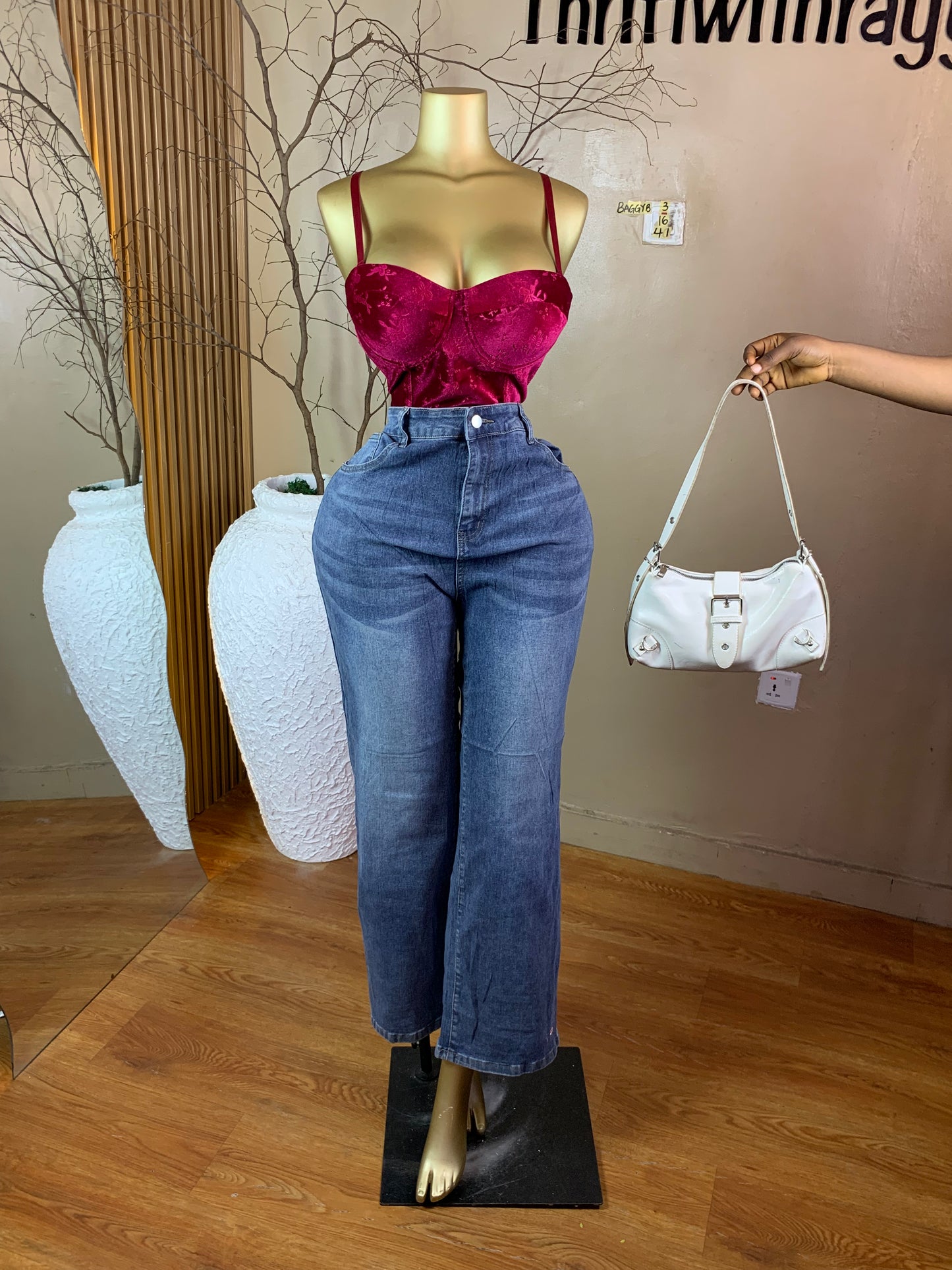SIZE16 BAGGYB3 Length41 Jean only