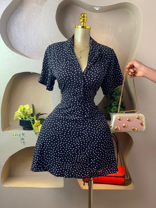 LEO64 PLOKA DOT DRESS SIZE12 Length35
