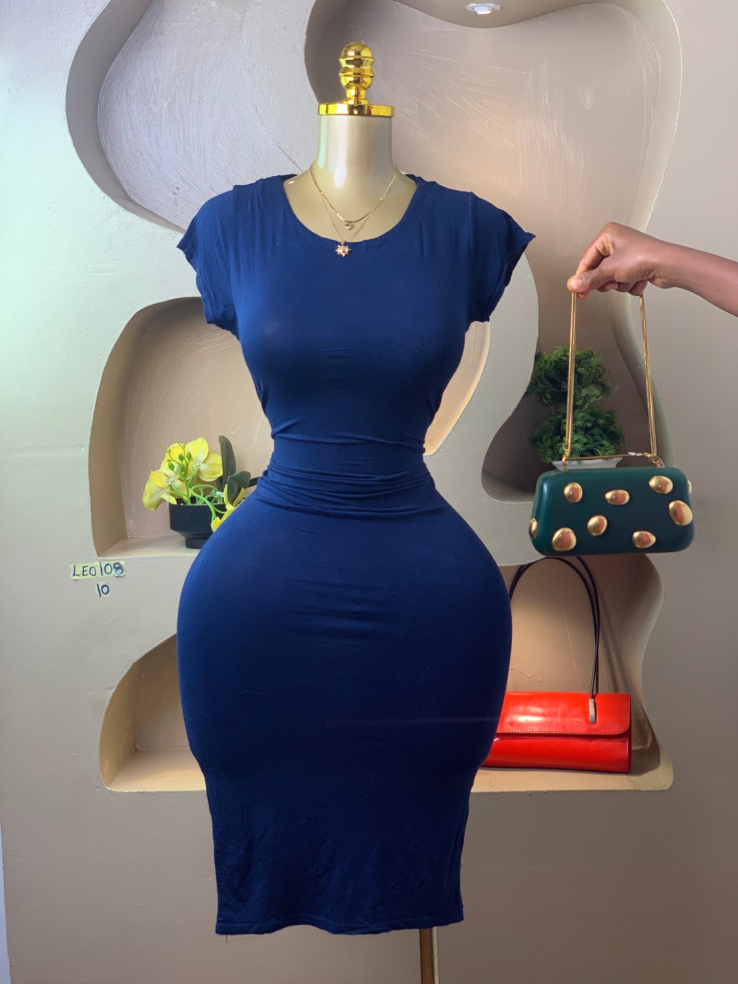 LEO108 BLUE DRESS SIZE10