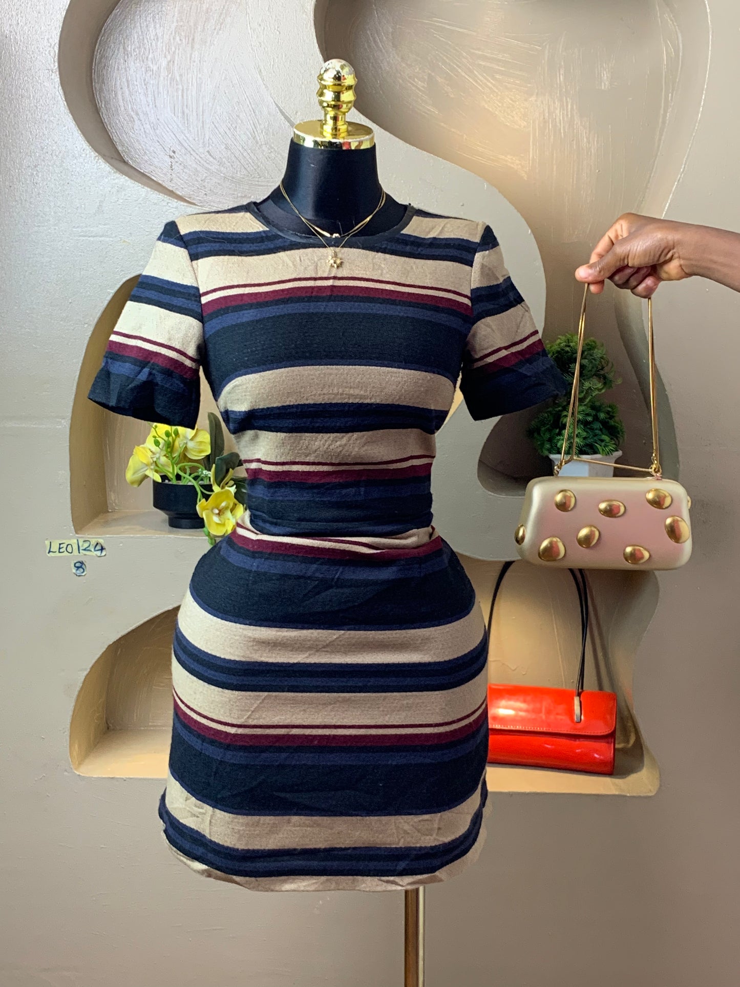LEO124 MULTI COLOR DRESS SIZE8