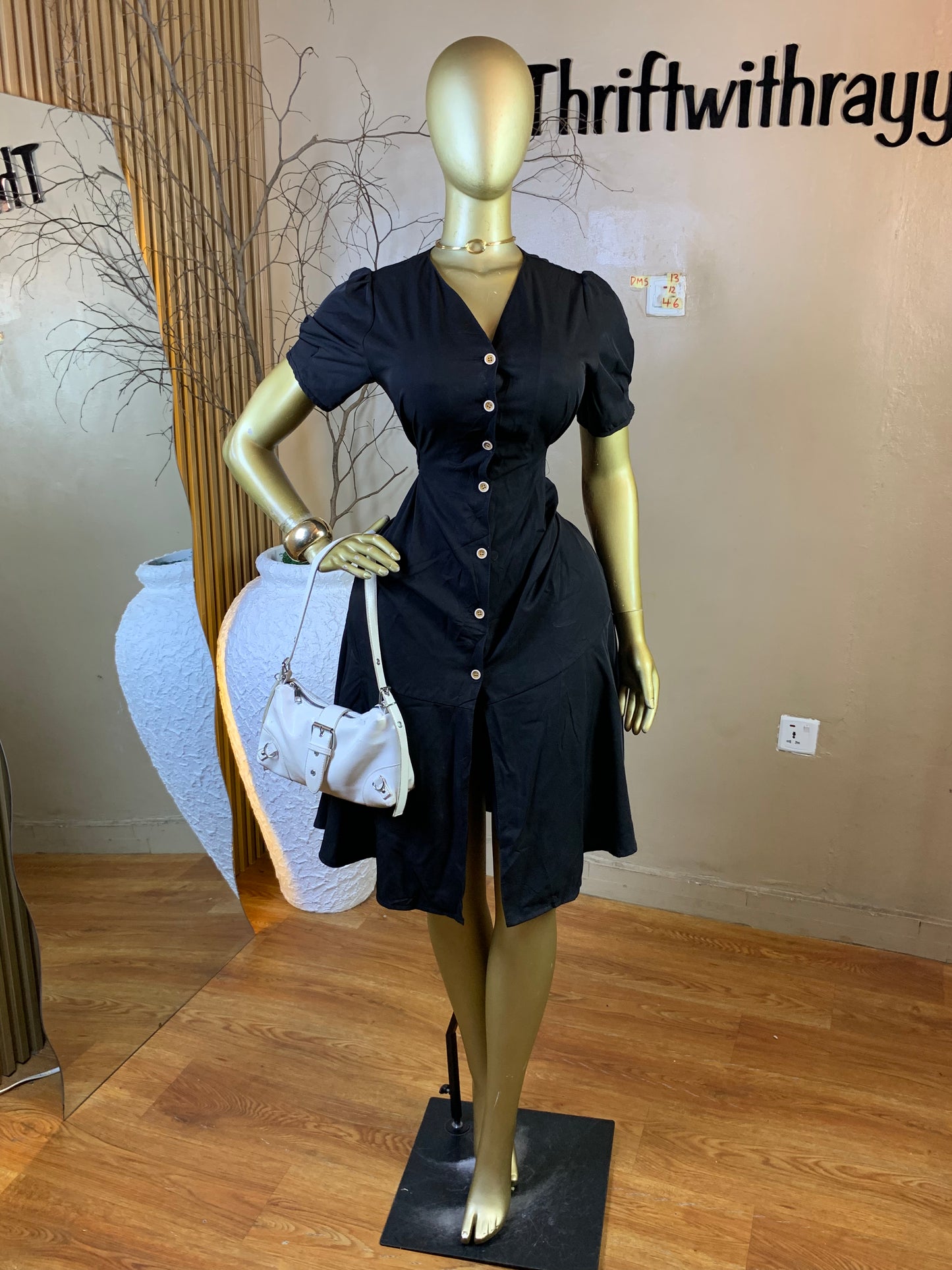 DAMSEL13 SIZE12 Length46 black corporate dress