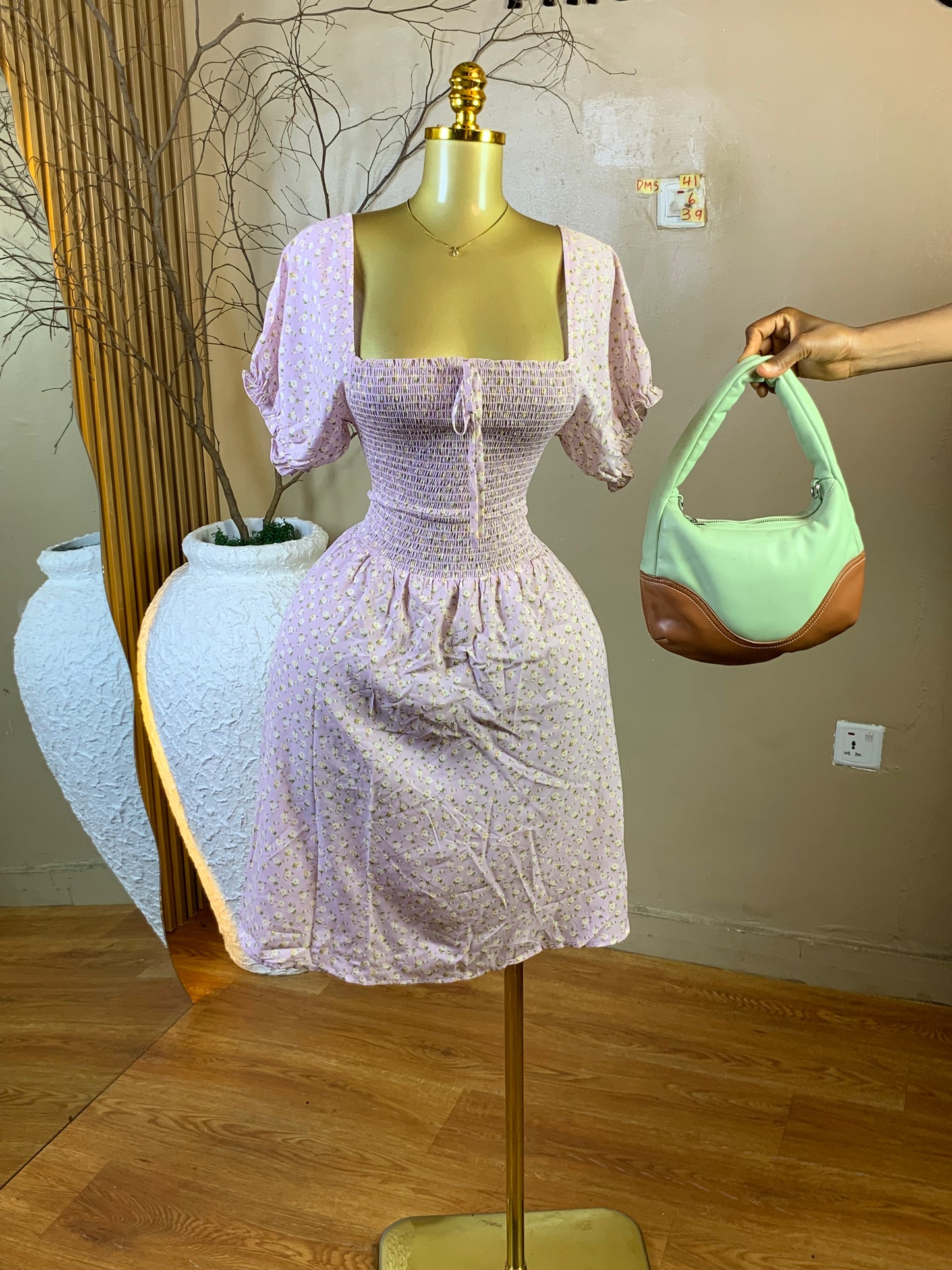 DAMSEL41 SIZE6 Length39 floral dress
