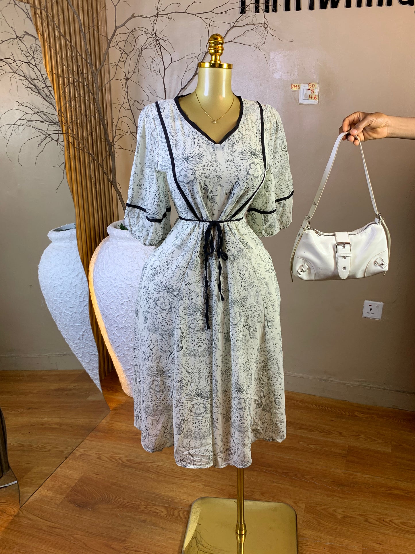 DAMSEL50 SIZE8 Length46 chiffon dress