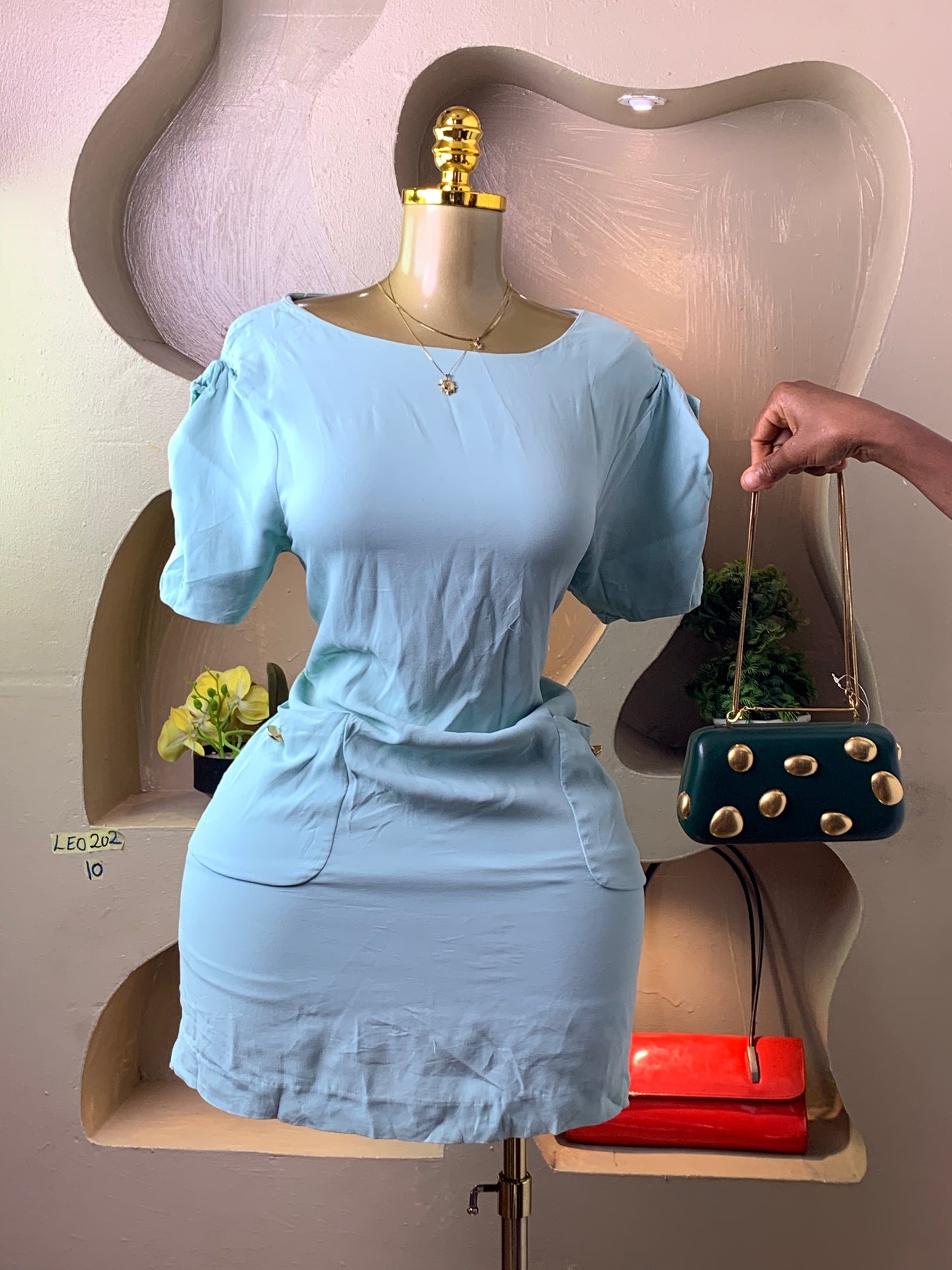 LEO202 LIGHT BLUE DRESS SIZE10