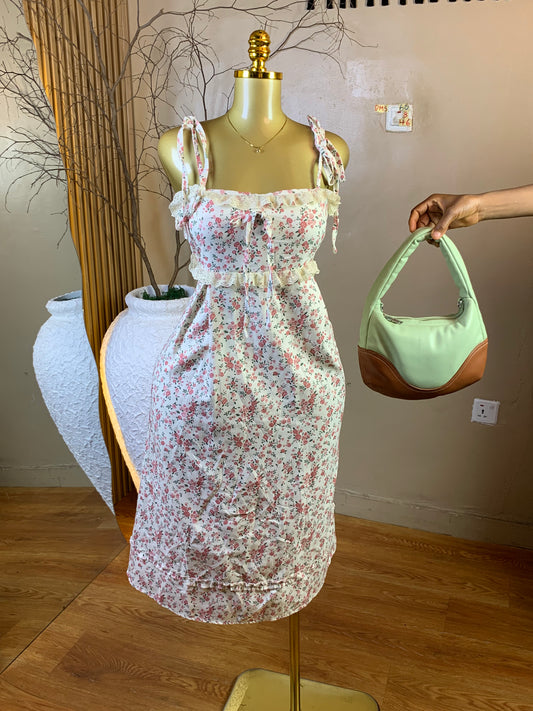 DAMSEL60 SIZE8 Length46 floral dress