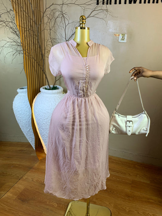 TREND73 SIZE8 Length48 chiffon dress