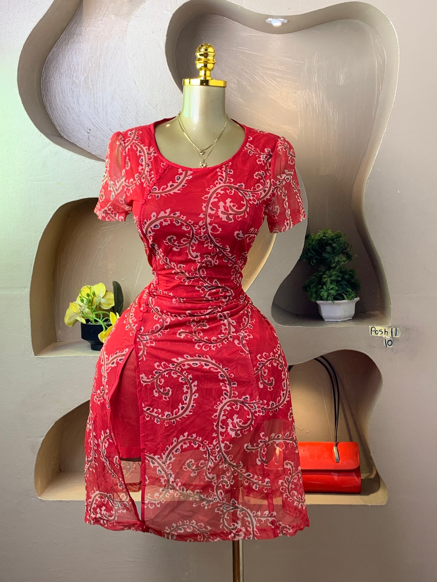 POSH11 RED DRESS SIZE10