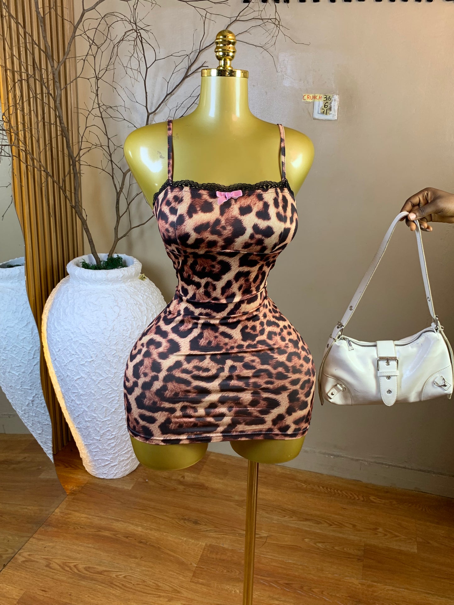 CRUNCH36 SIZE6 Length31 Animal print dress