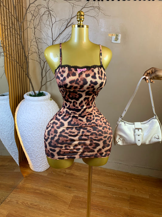 CRUNCH36 SIZE6 Length31 Animal print dress