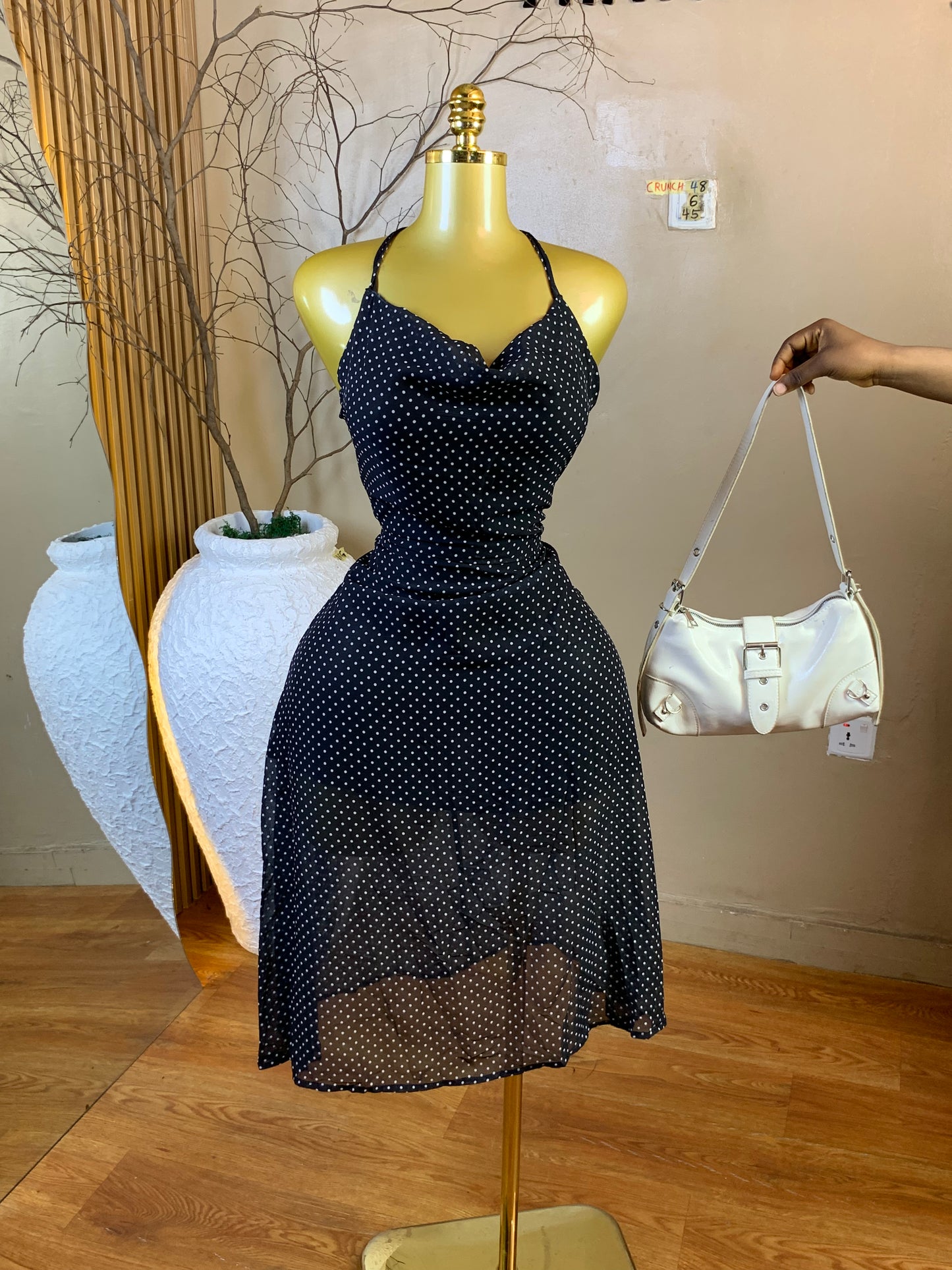 CRUNCH48 SIZE6 Length35 chiffon dress