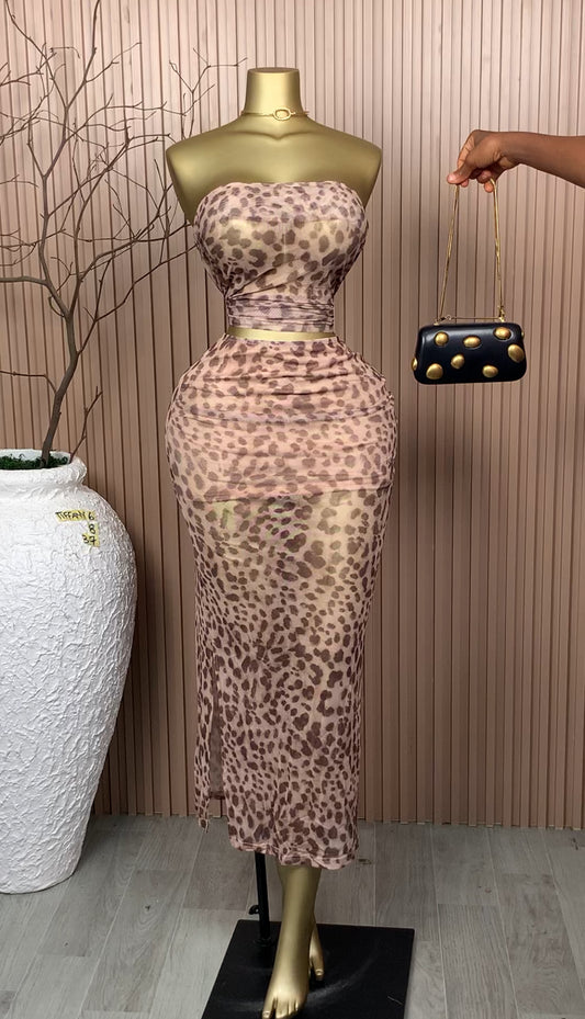 UK Size 8 Tiffany6 Brand New Two Piece Animal Print Length37