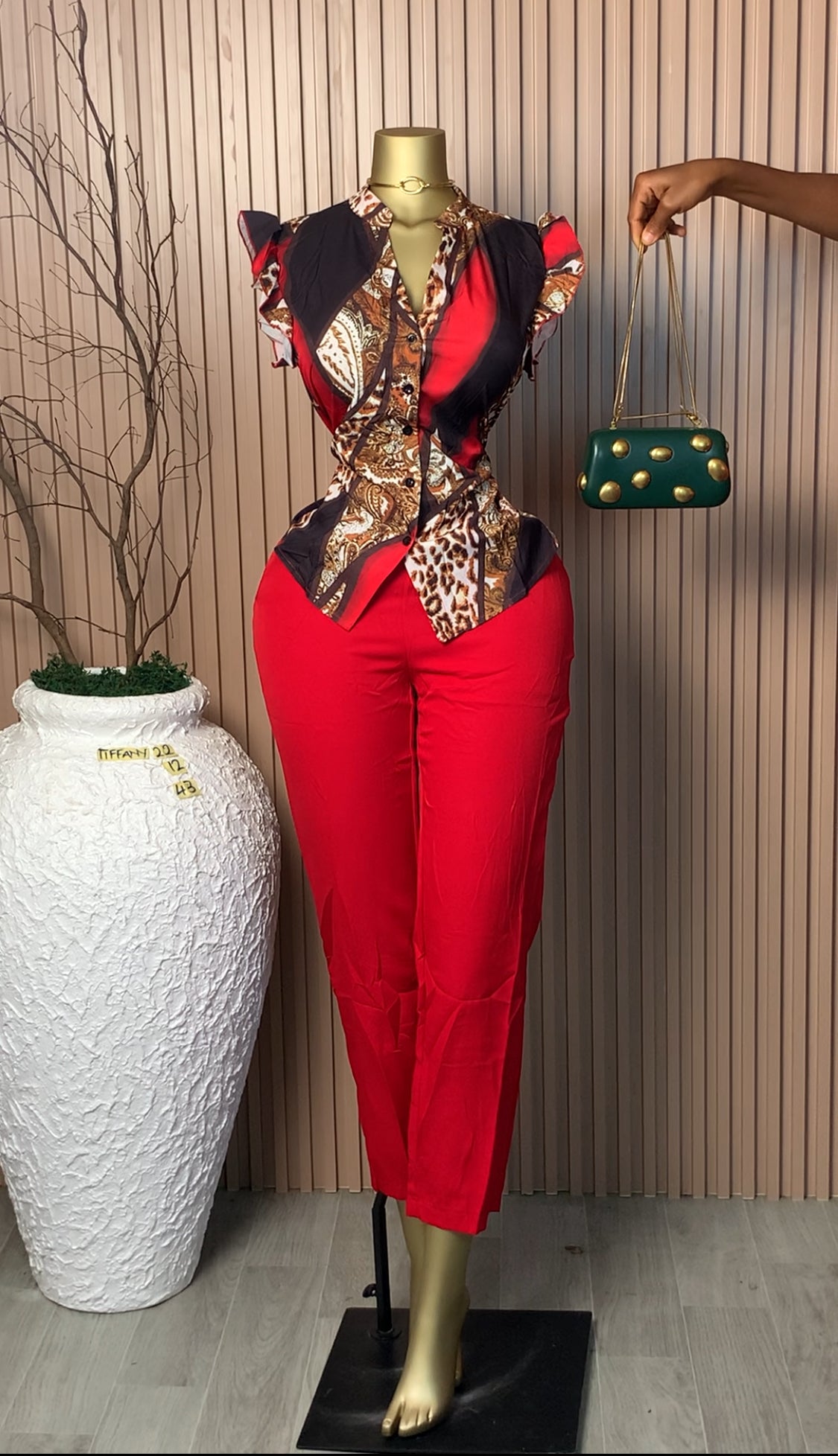 UK Size 12 Tiffany22 Brand New Two Piece Red Length43