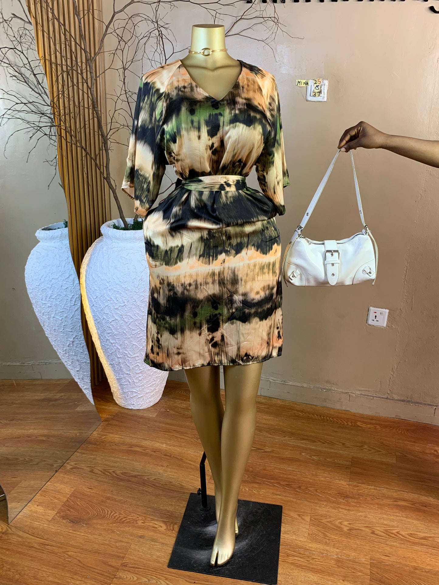 MINA25 SIZE8 Length37 multi color dress