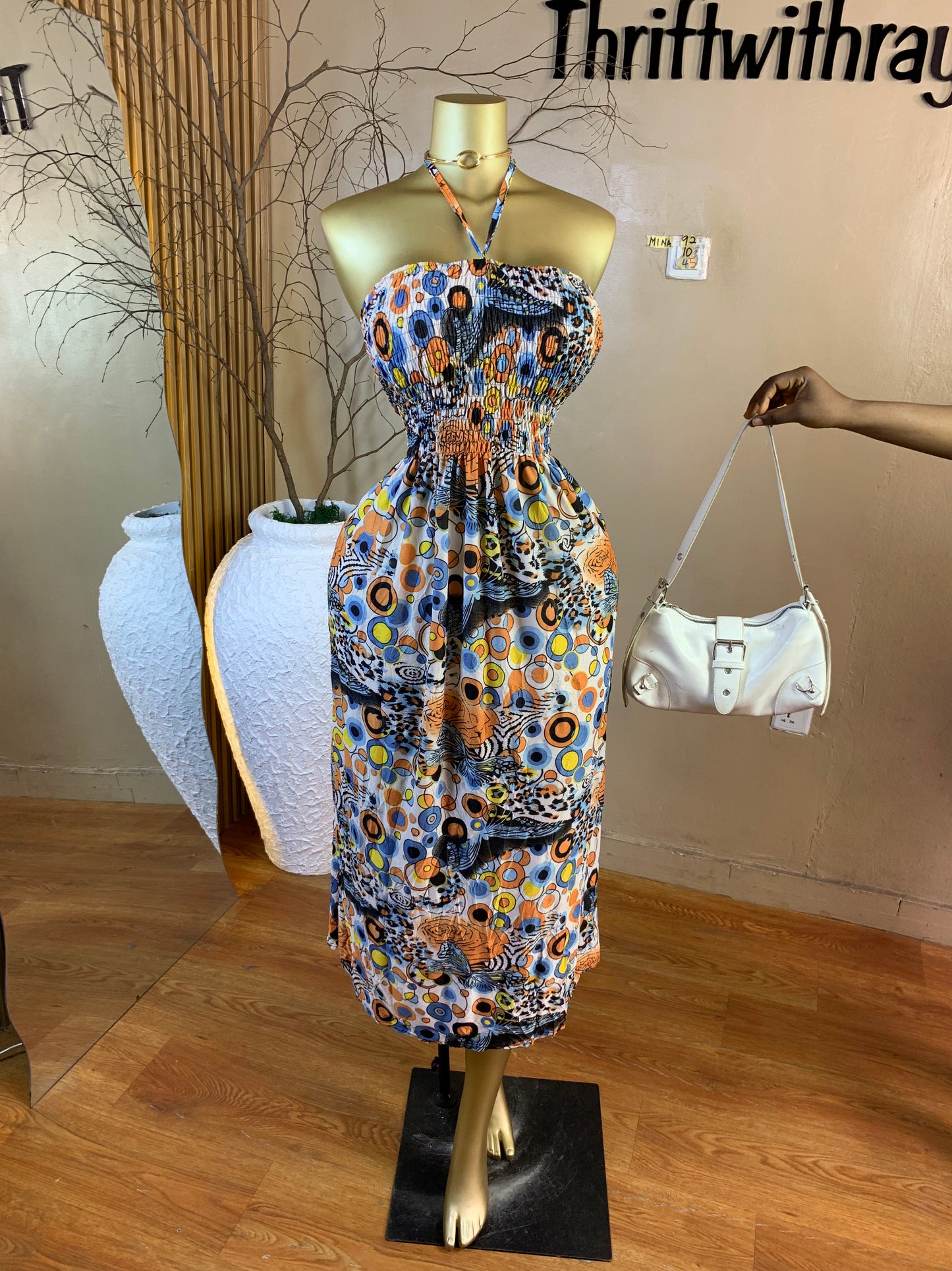 MINA92 SIZE10 Length45 multi color dress