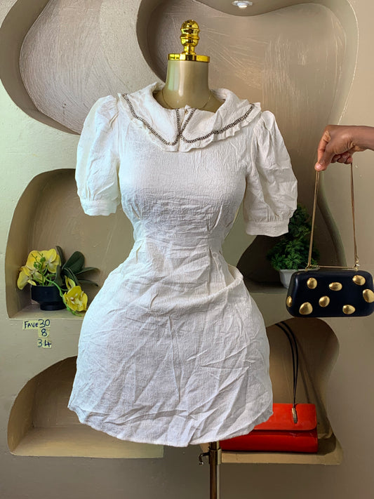 FAVE30 WHITE DRESS SIZE8 Length34