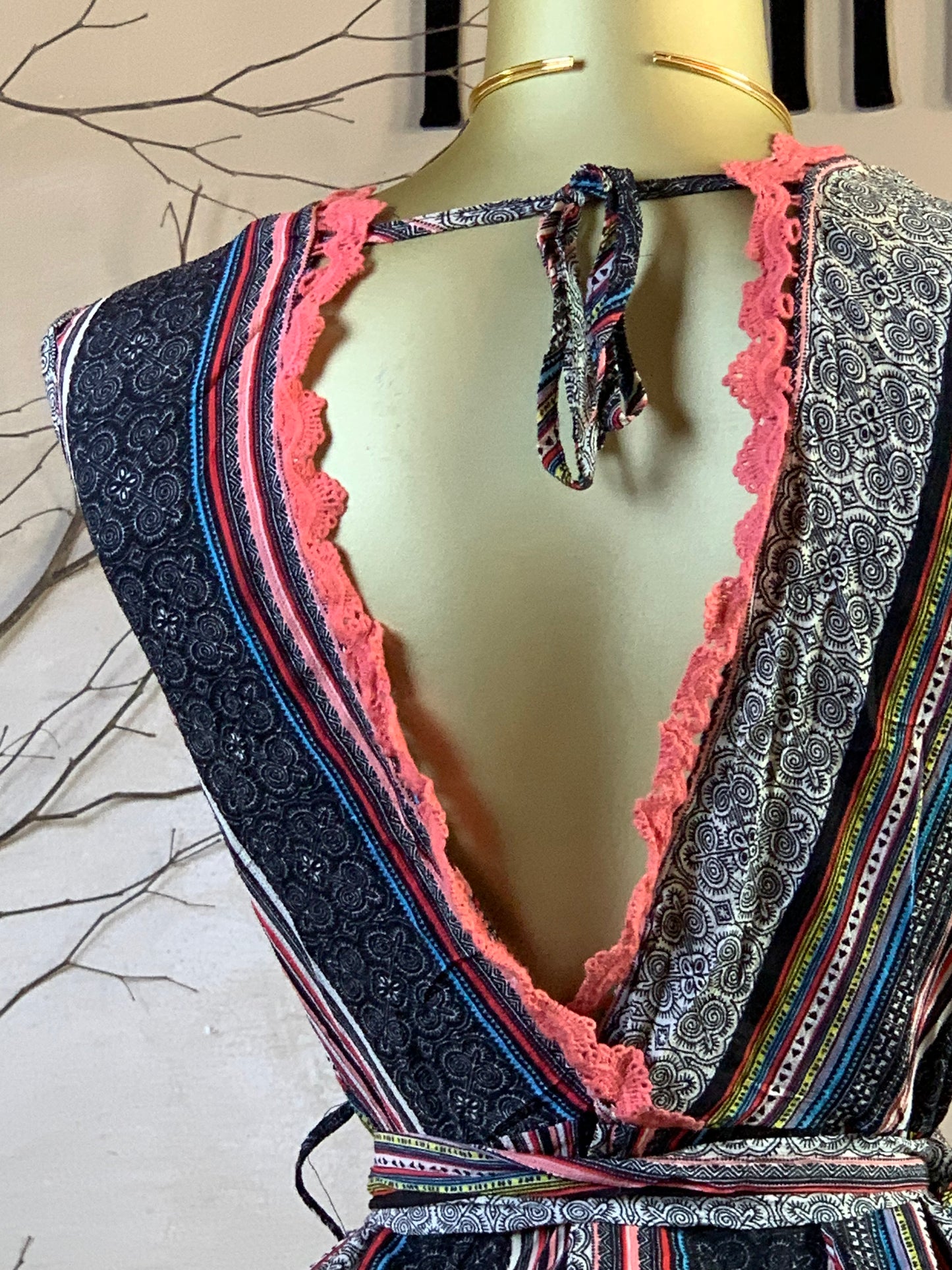 MINA100 SIZE10 Length46 multi color dress