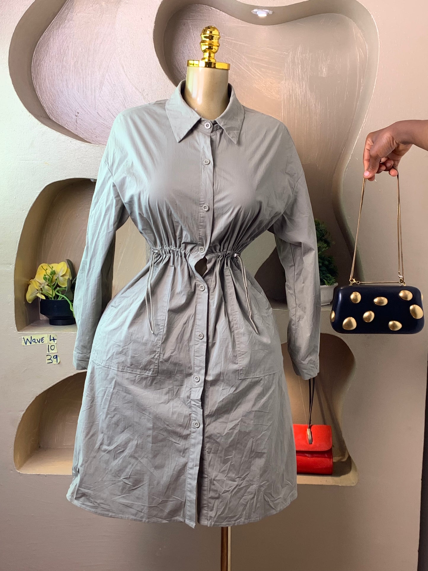 WAVE4 GRAY DRESS SIZE10 Length39