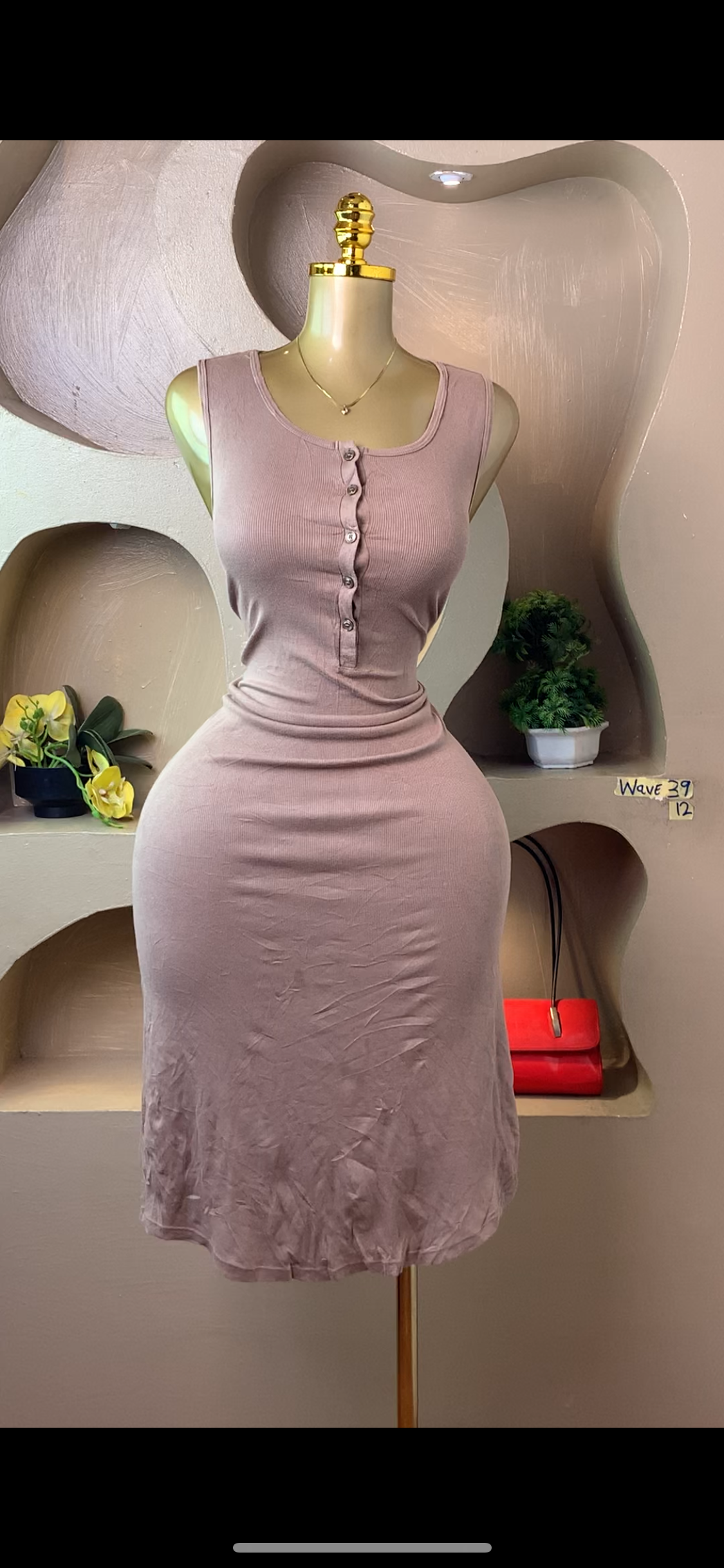 WAVE38 DUSTY ROSE DRESS SIZE12