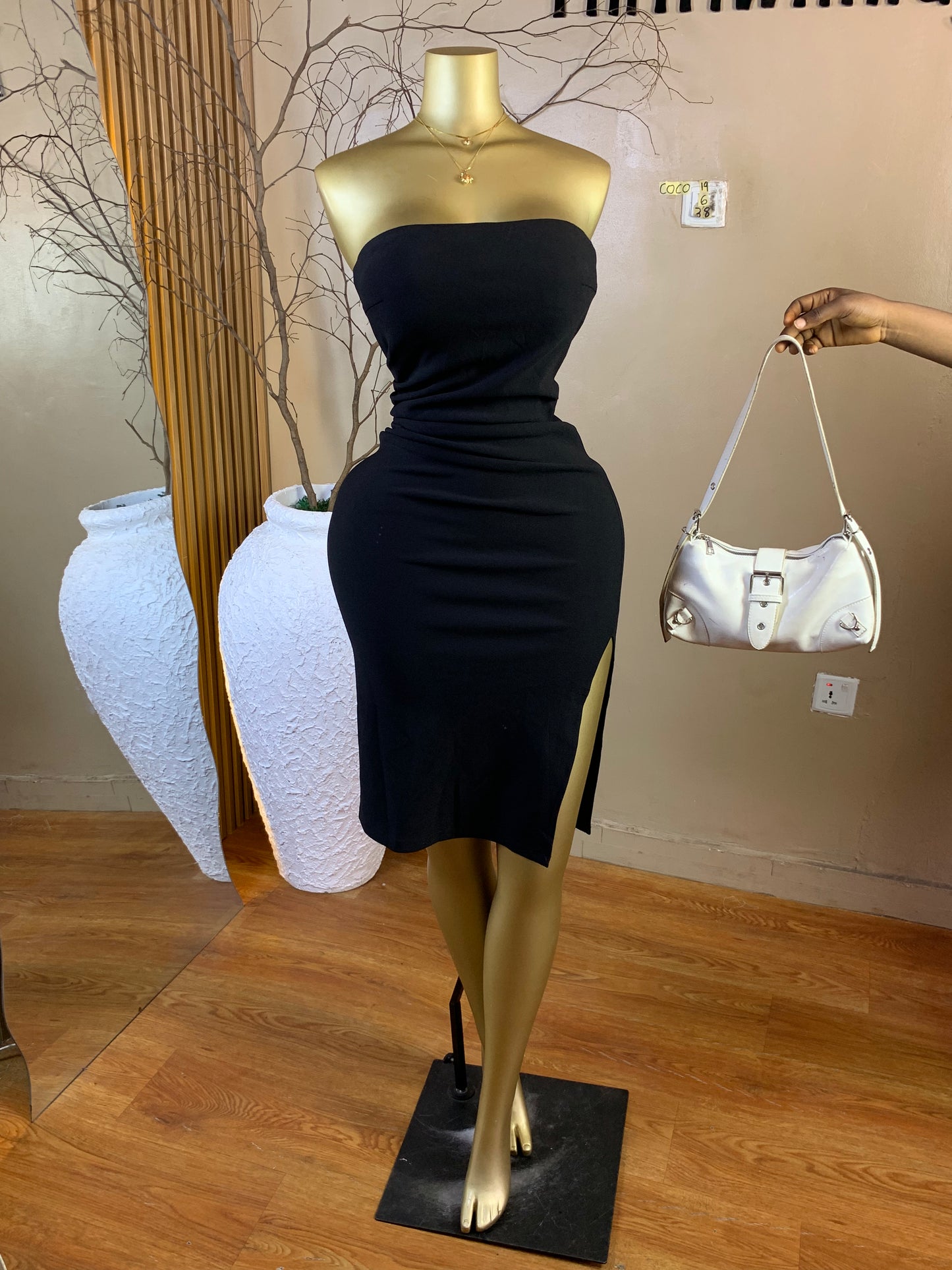 COCO19 SIZE6 Length38 black tube dress
