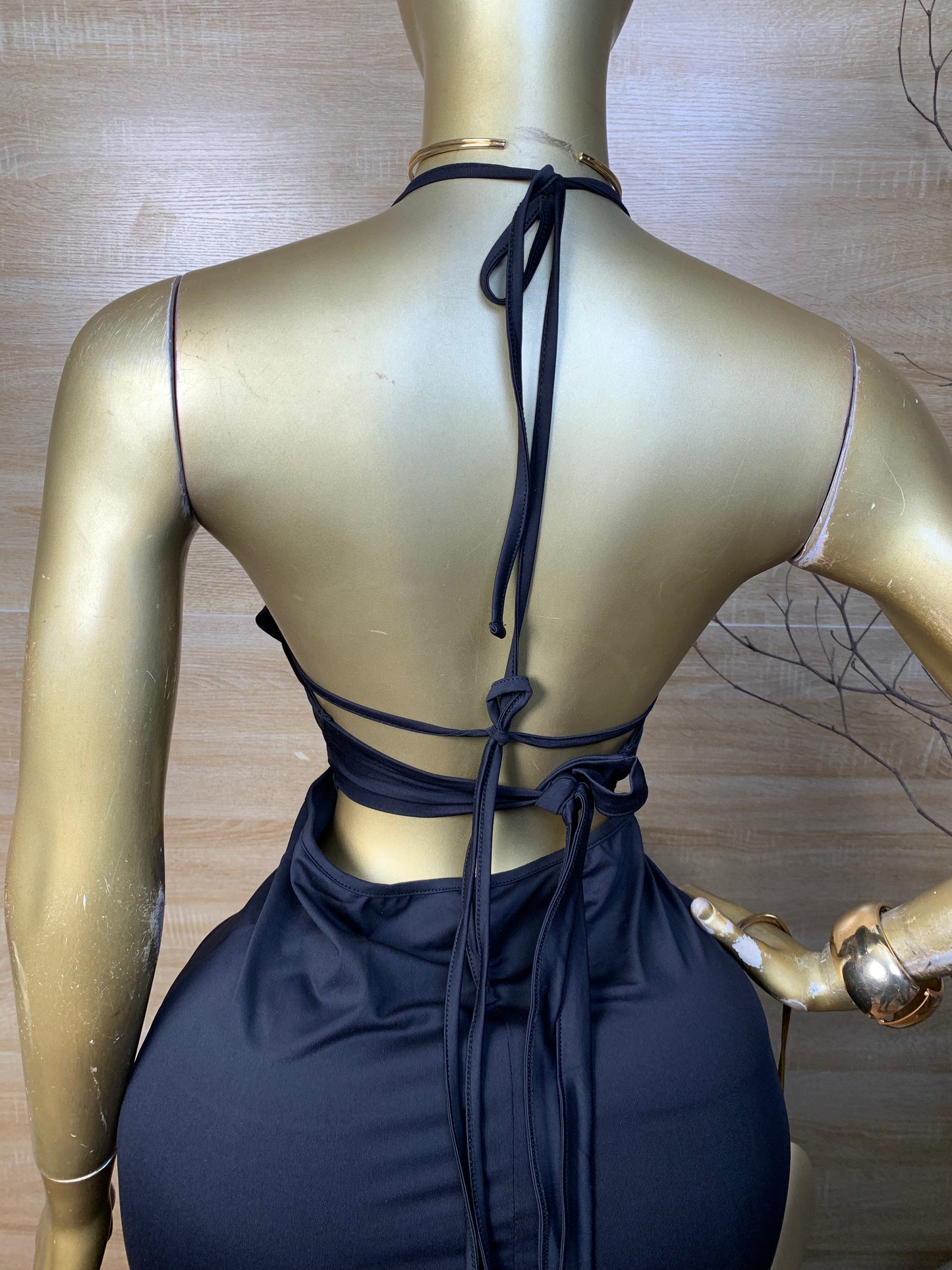 SIZE8&10 BUZZ74 BLACK DRESS Length58