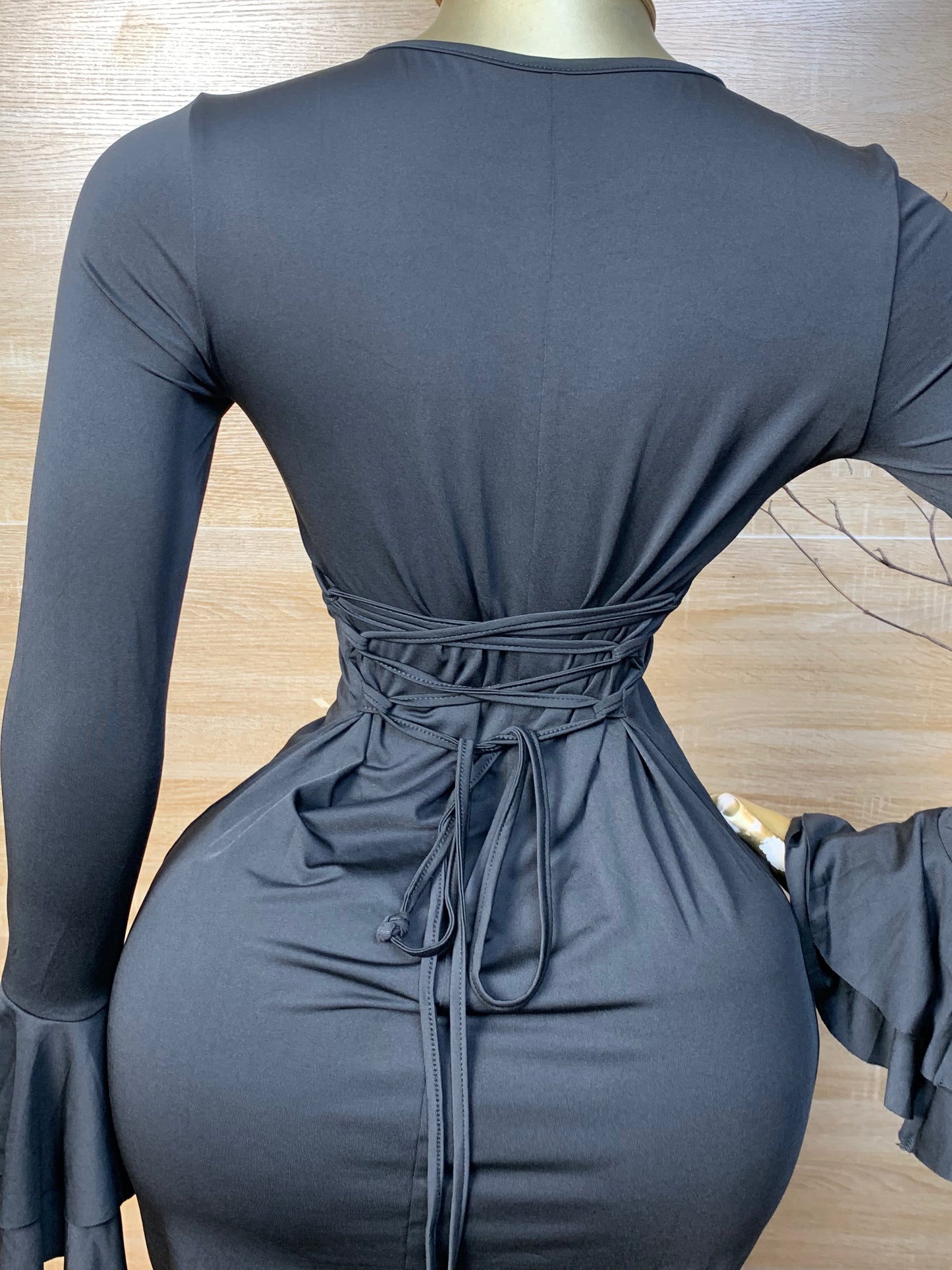 SIZE8 BUZZ75 BLACK DRESS Length55