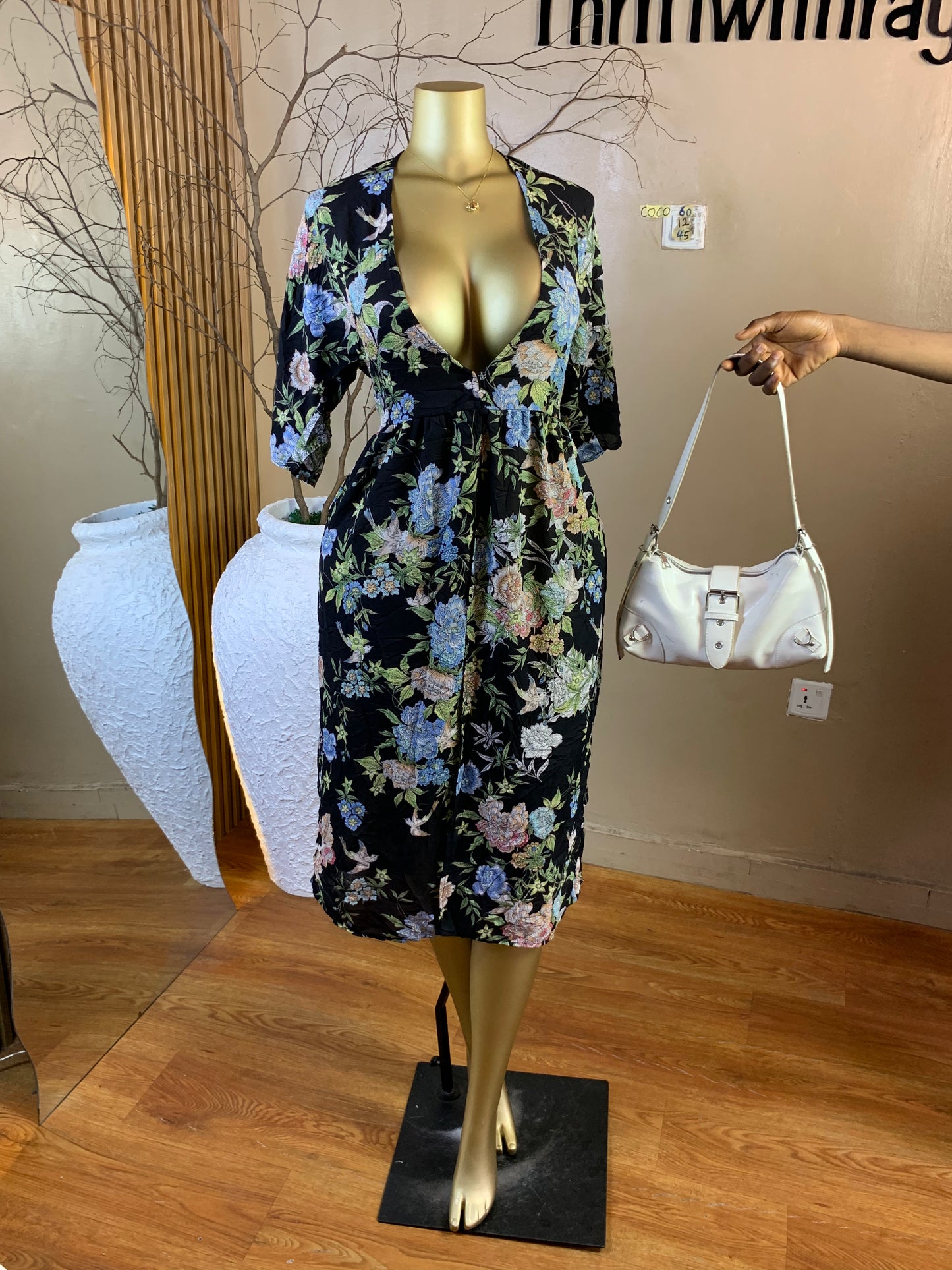 COCO60 SIZE12 Length45 floral dress