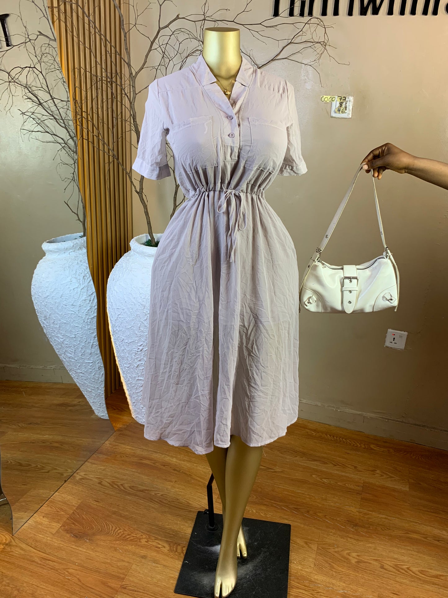 COCO72 SIZE8 Length46 chiffon dress