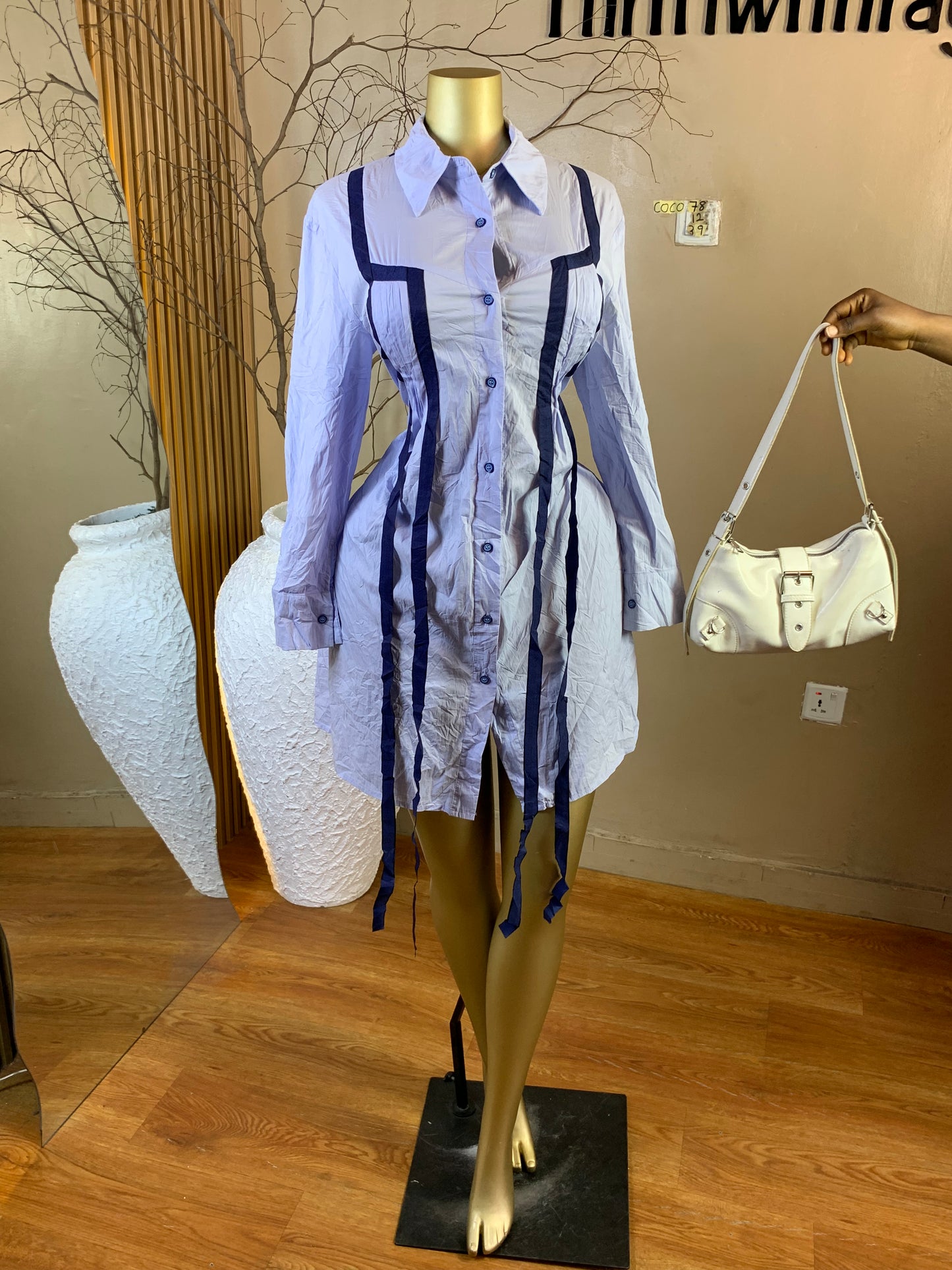 COCO78 SIZE12 Length39 blue dress