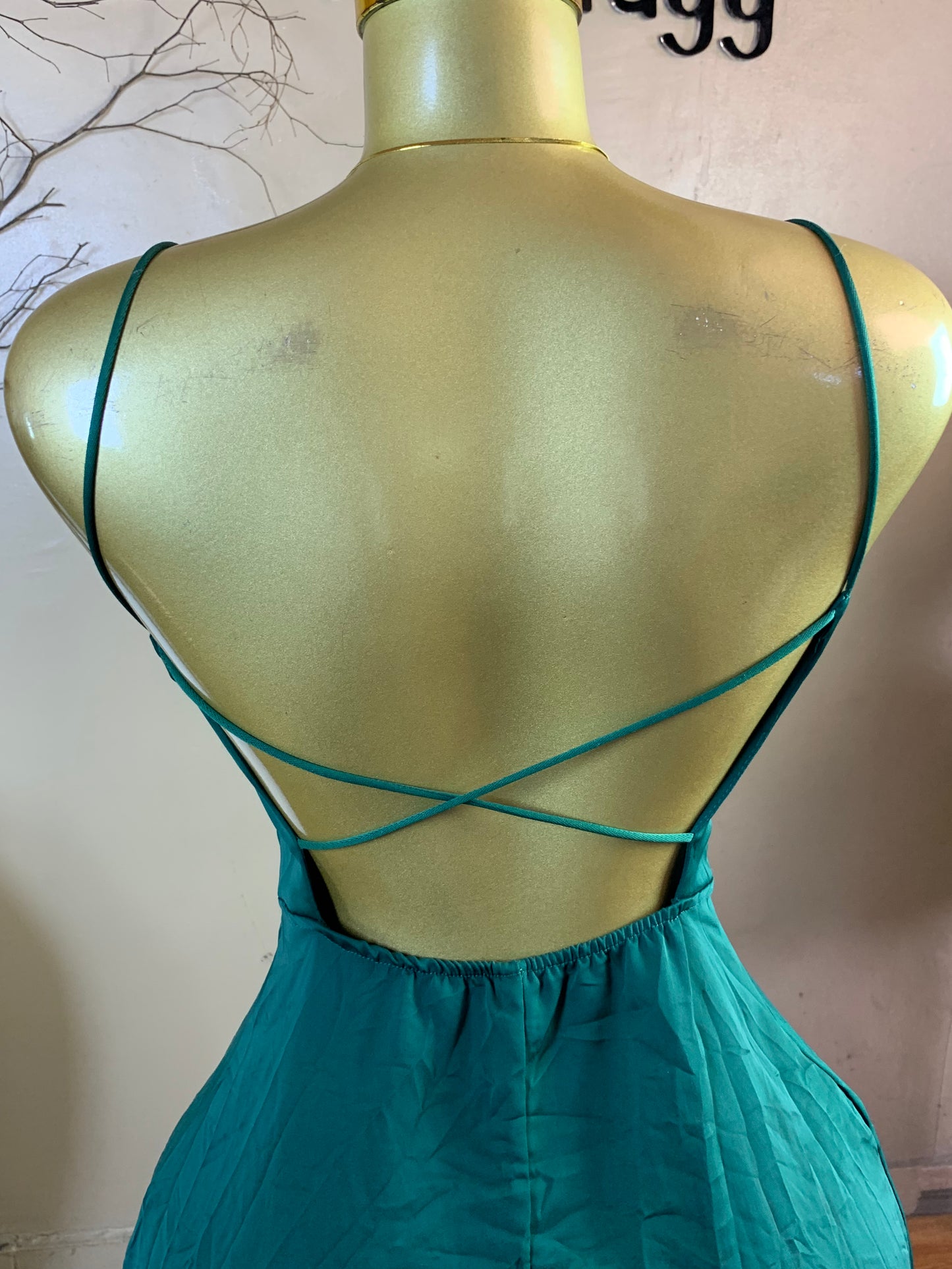 COCO83 SIZE6 Length47 green dress