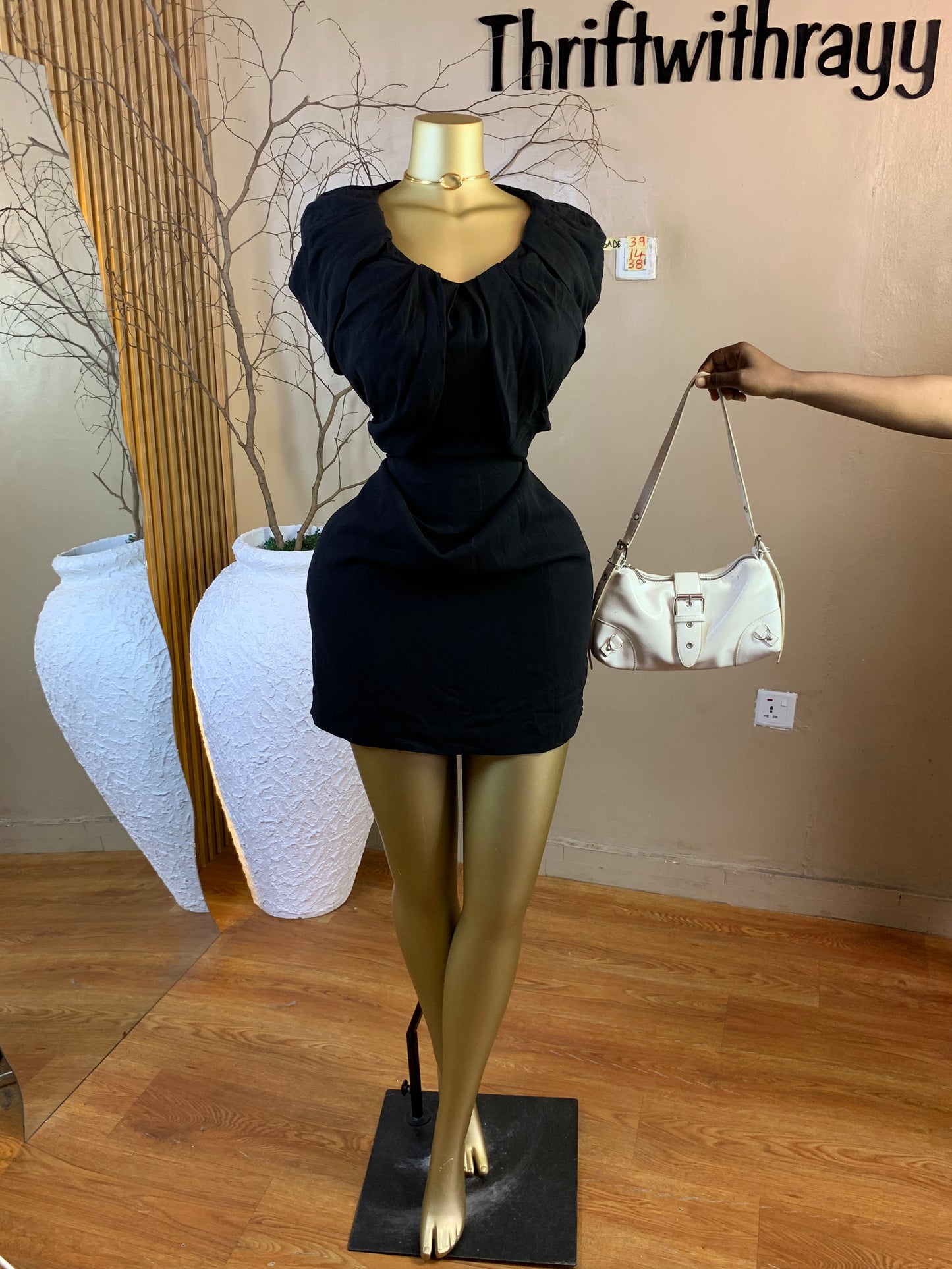 SADE39 SIZE14 Length38 black dress